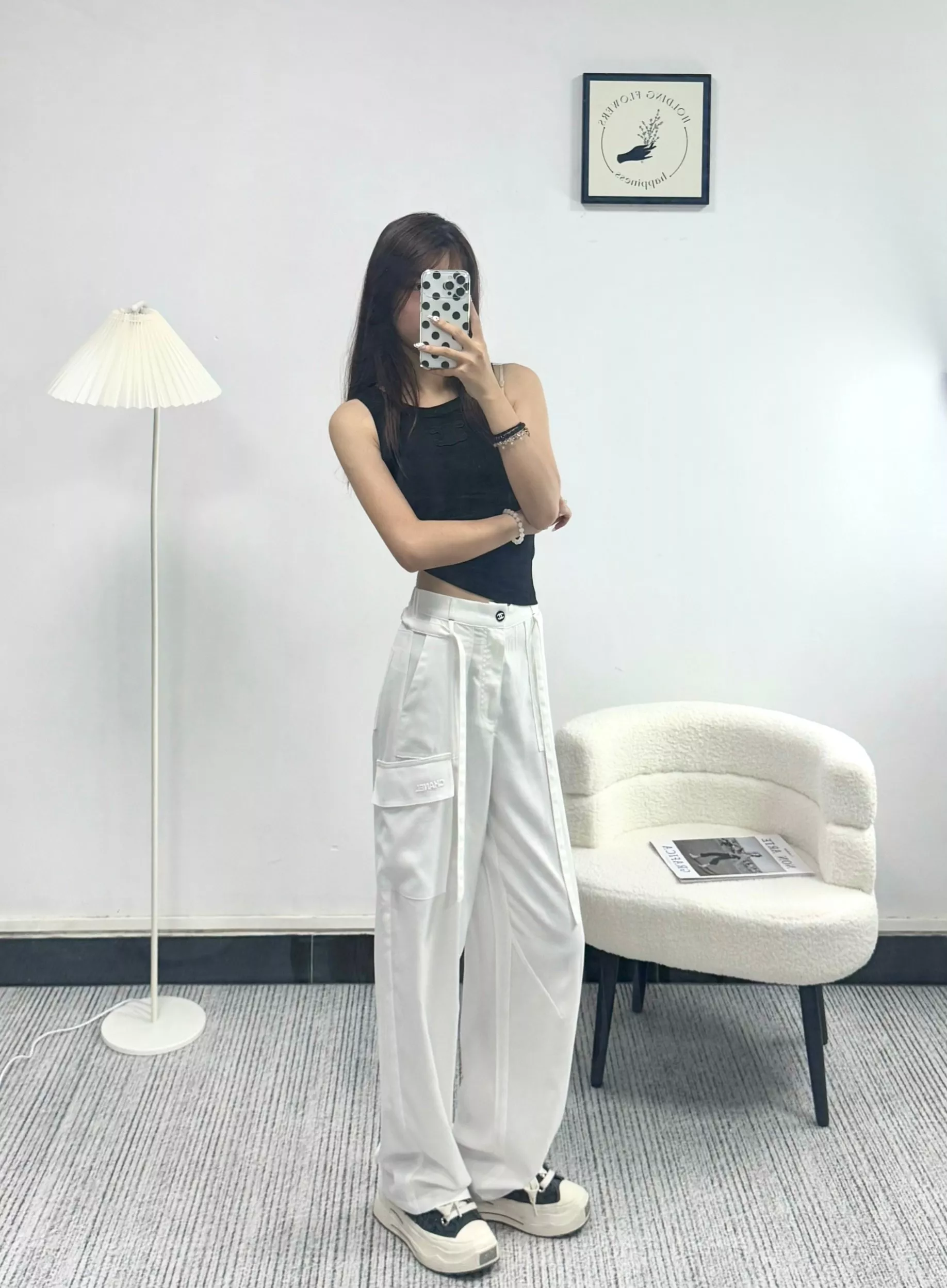 샤넬 하이웨이스트 와이드 팬츠 상세 이미지 12