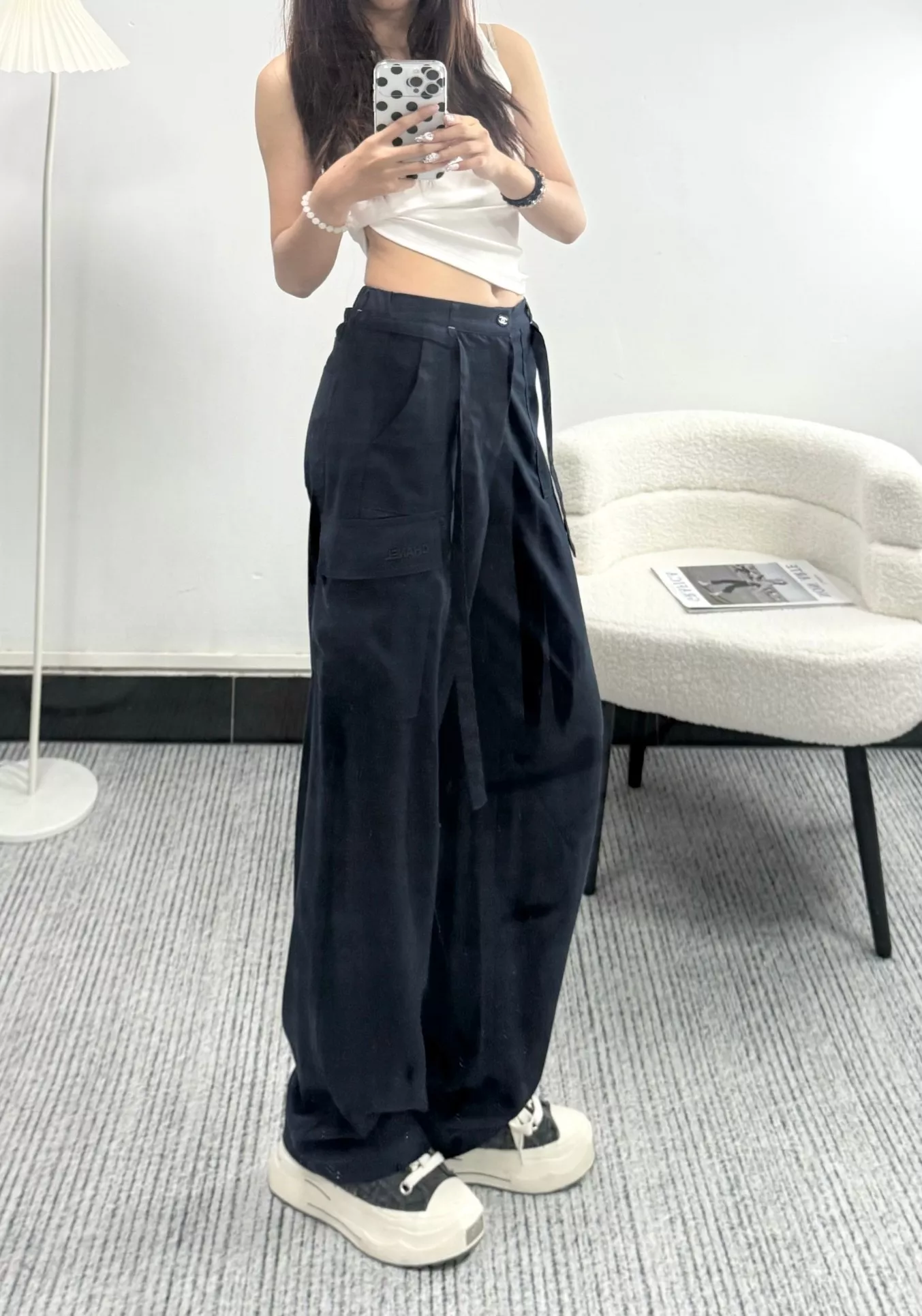 샤넬 하이웨이스트 와이드 팬츠 상세 이미지 28