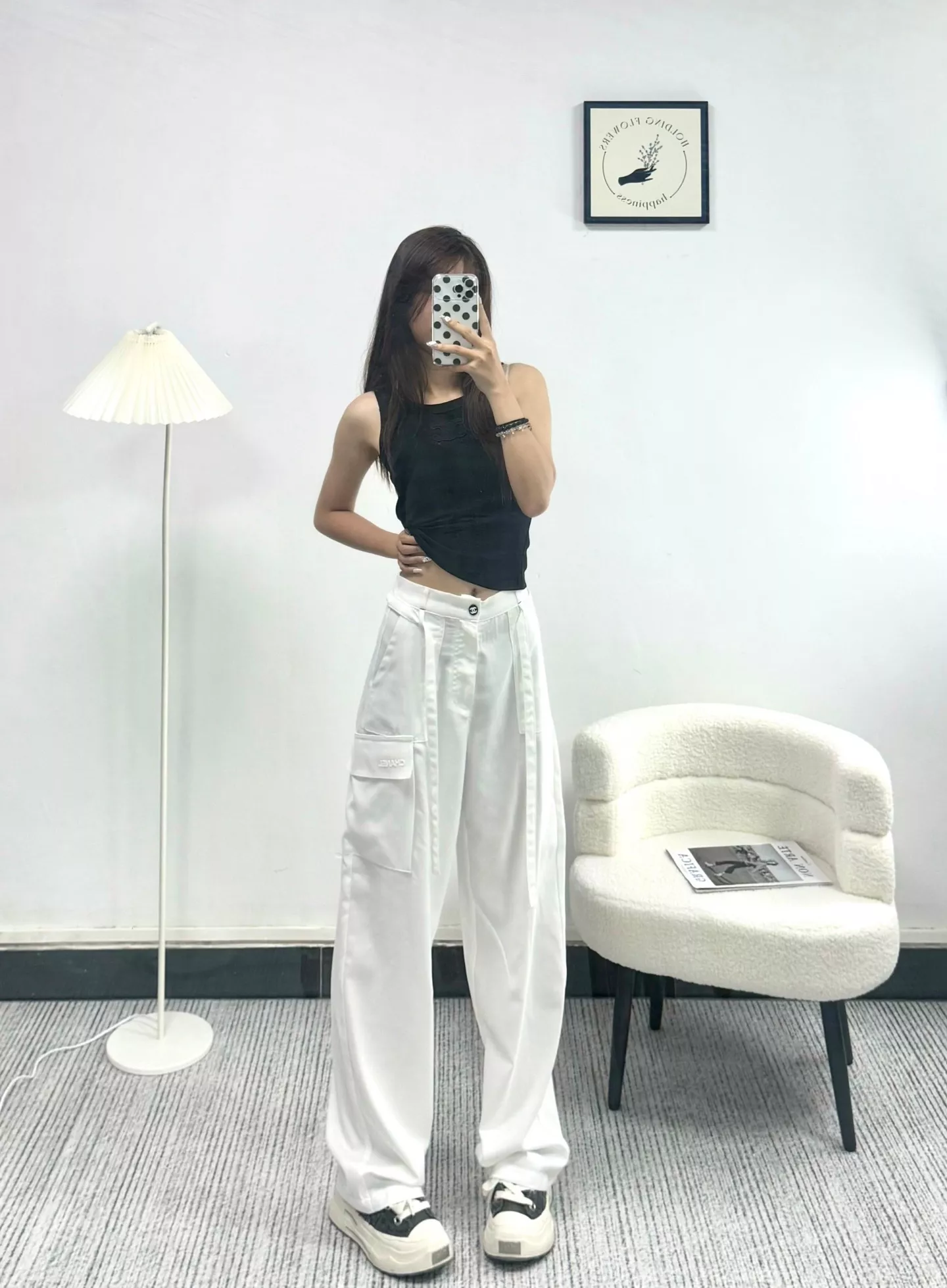 샤넬 하이웨이스트 와이드 팬츠 상세 이미지 13