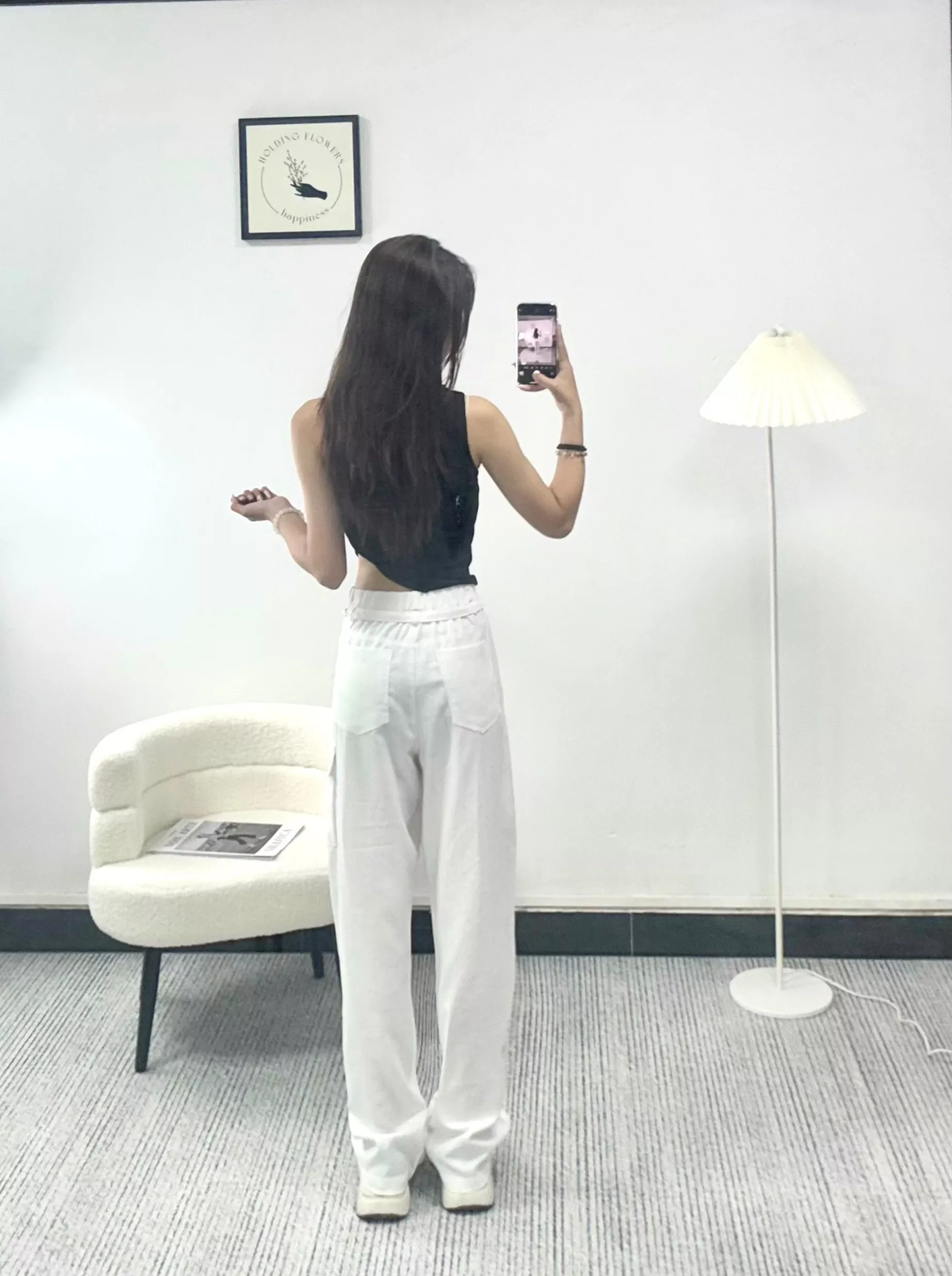 샤넬 하이웨이스트 와이드 팬츠 상세 이미지 11
