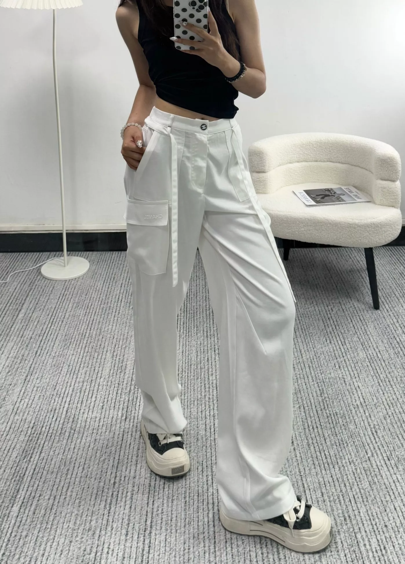 샤넬 하이웨이스트 와이드 팬츠 상세 이미지 19