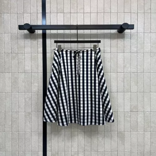 디올 체크 플레어 스커트