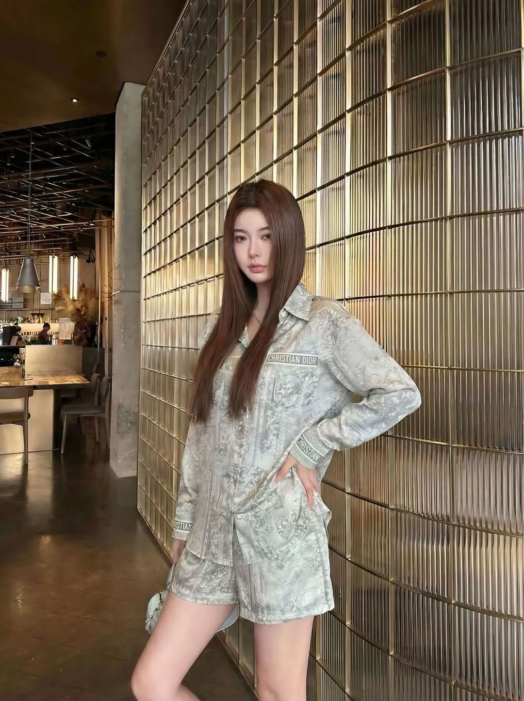 디올 레트로 프린트 셔츠 반바지 세트 상세 이미지 15