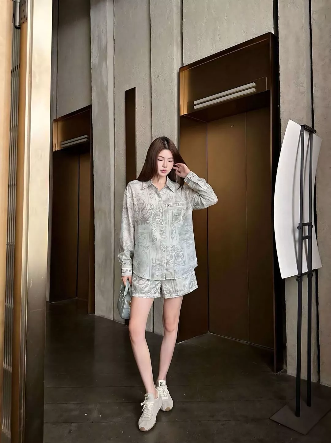 디올 레트로 프린트 셔츠 반바지 세트 상세 이미지 19
