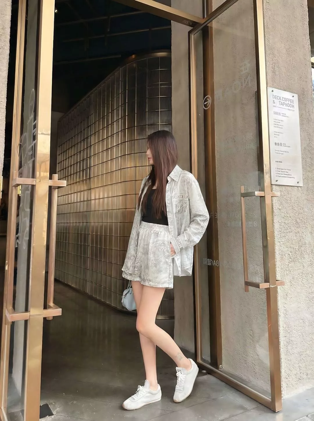 디올 레트로 프린트 셔츠 반바지 세트 상세 이미지 17