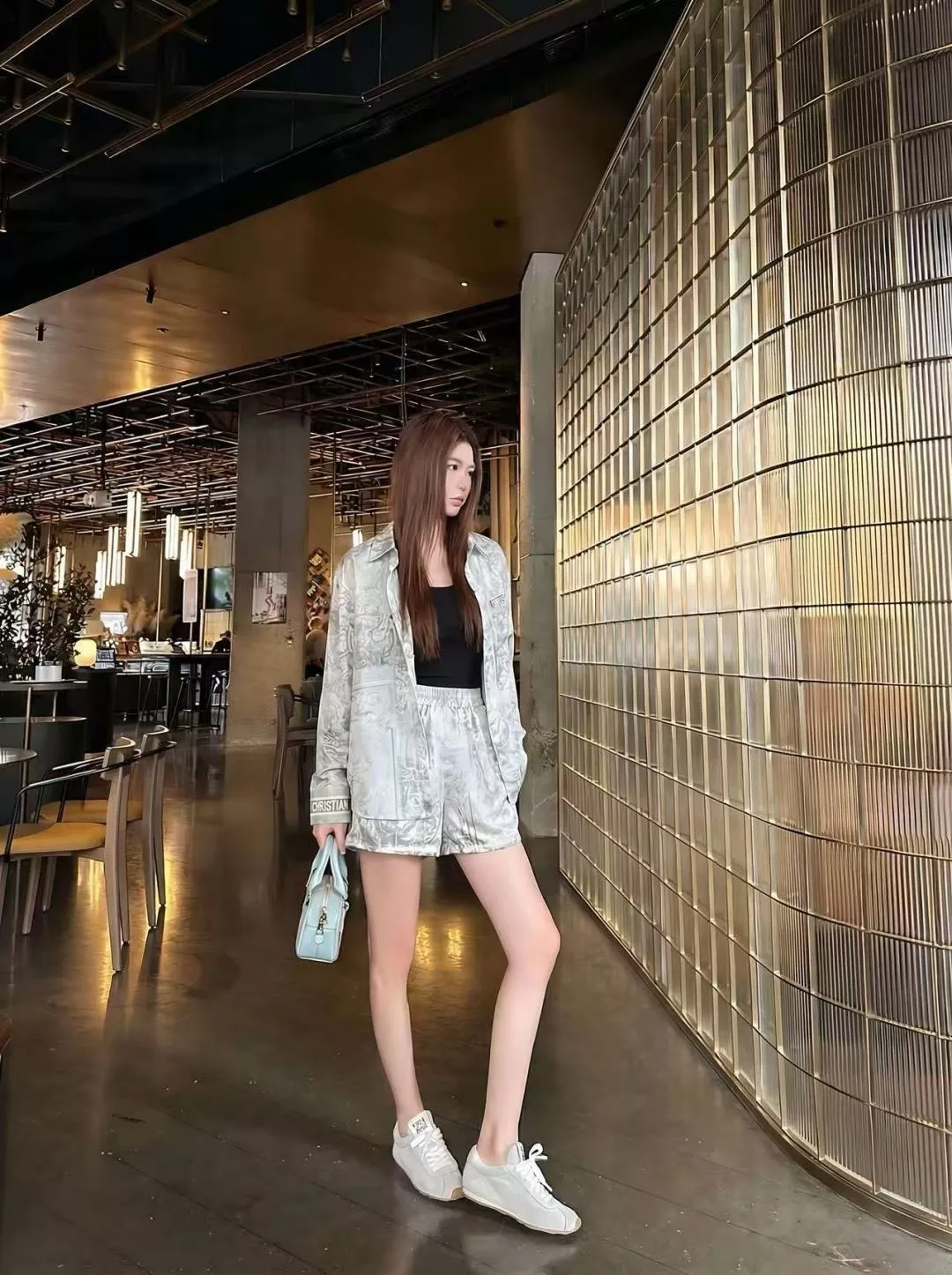 디올 레트로 프린트 셔츠 반바지 세트 상세 이미지 16