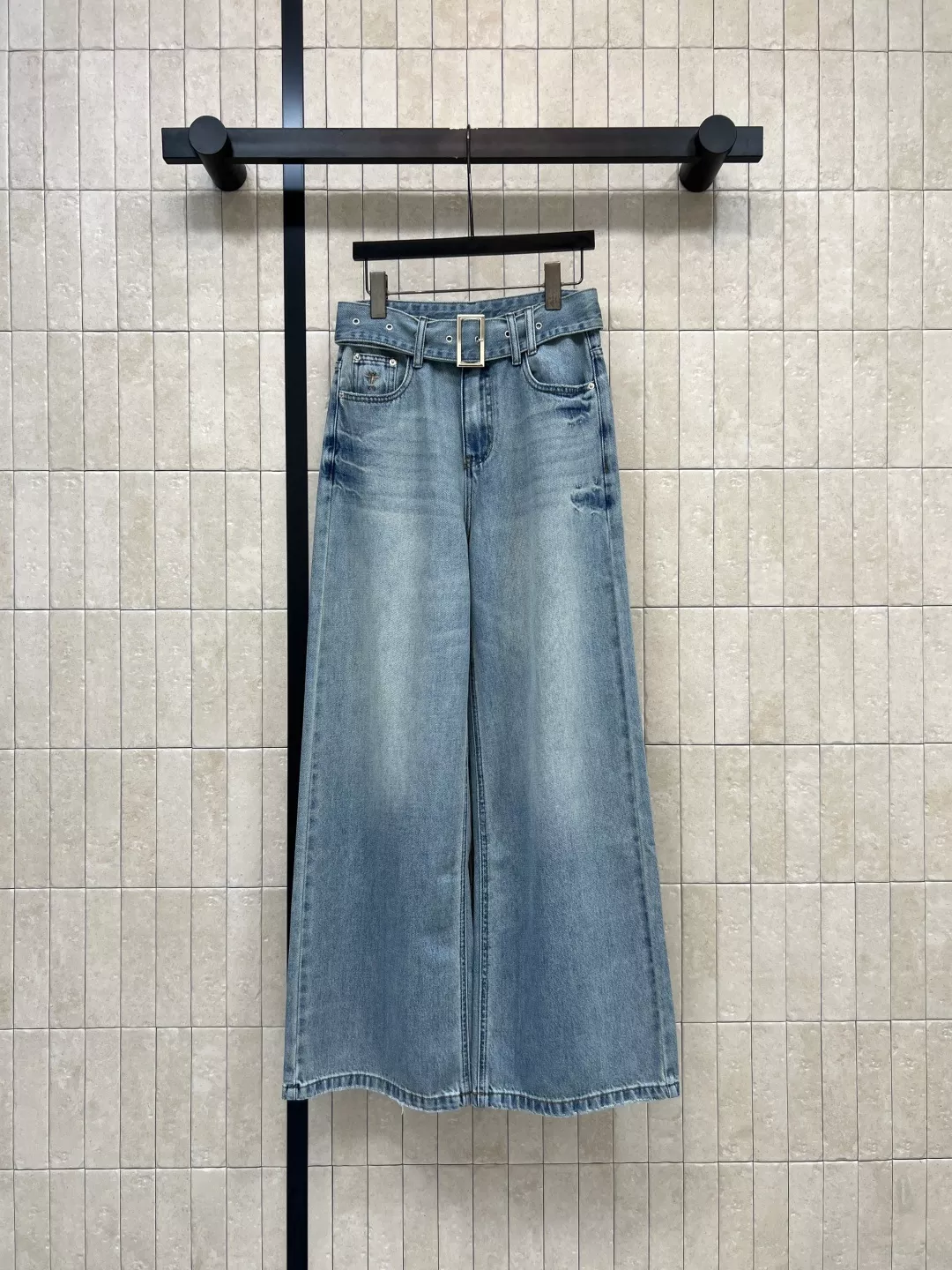 디올 복고 하이웨이스트 와이드 데님 팬츠 상세 이미지 1