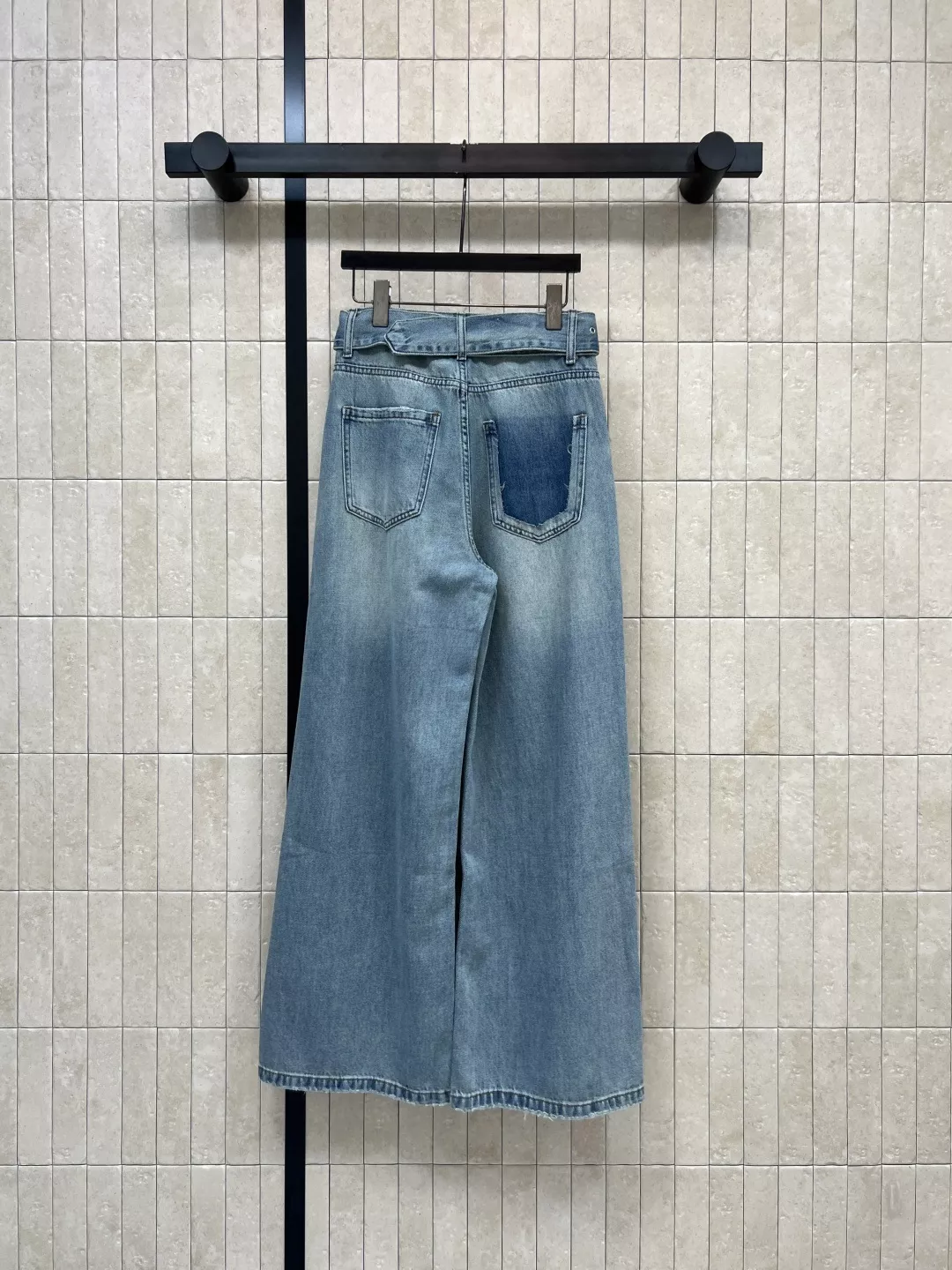 디올 복고 하이웨이스트 와이드 데님 팬츠 상세 이미지 7