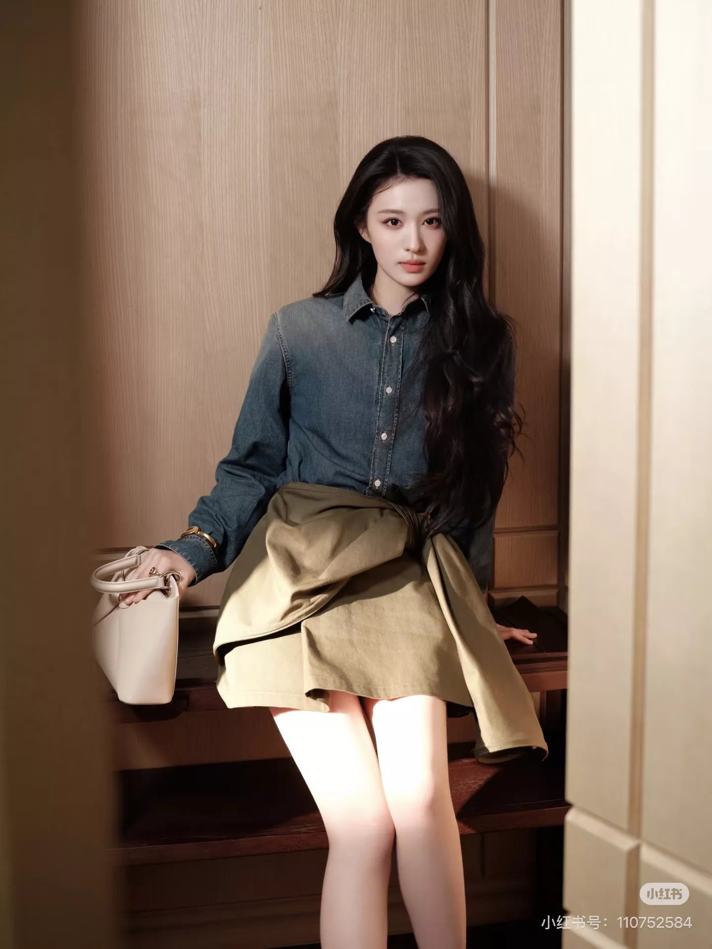 디올 언발란스 랩 스타일 코튼 스커트 상세 이미지 88