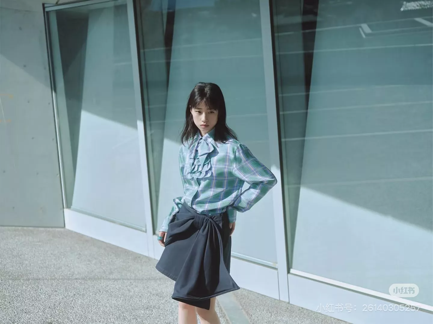 디올 언발란스 랩 스타일 코튼 스커트 상세 이미지 67