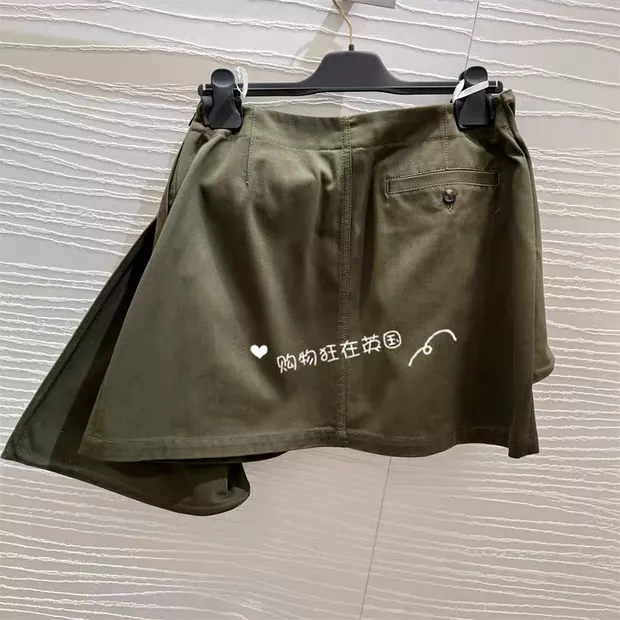 디올 언발란스 랩 스타일 코튼 스커트 상세 이미지 50