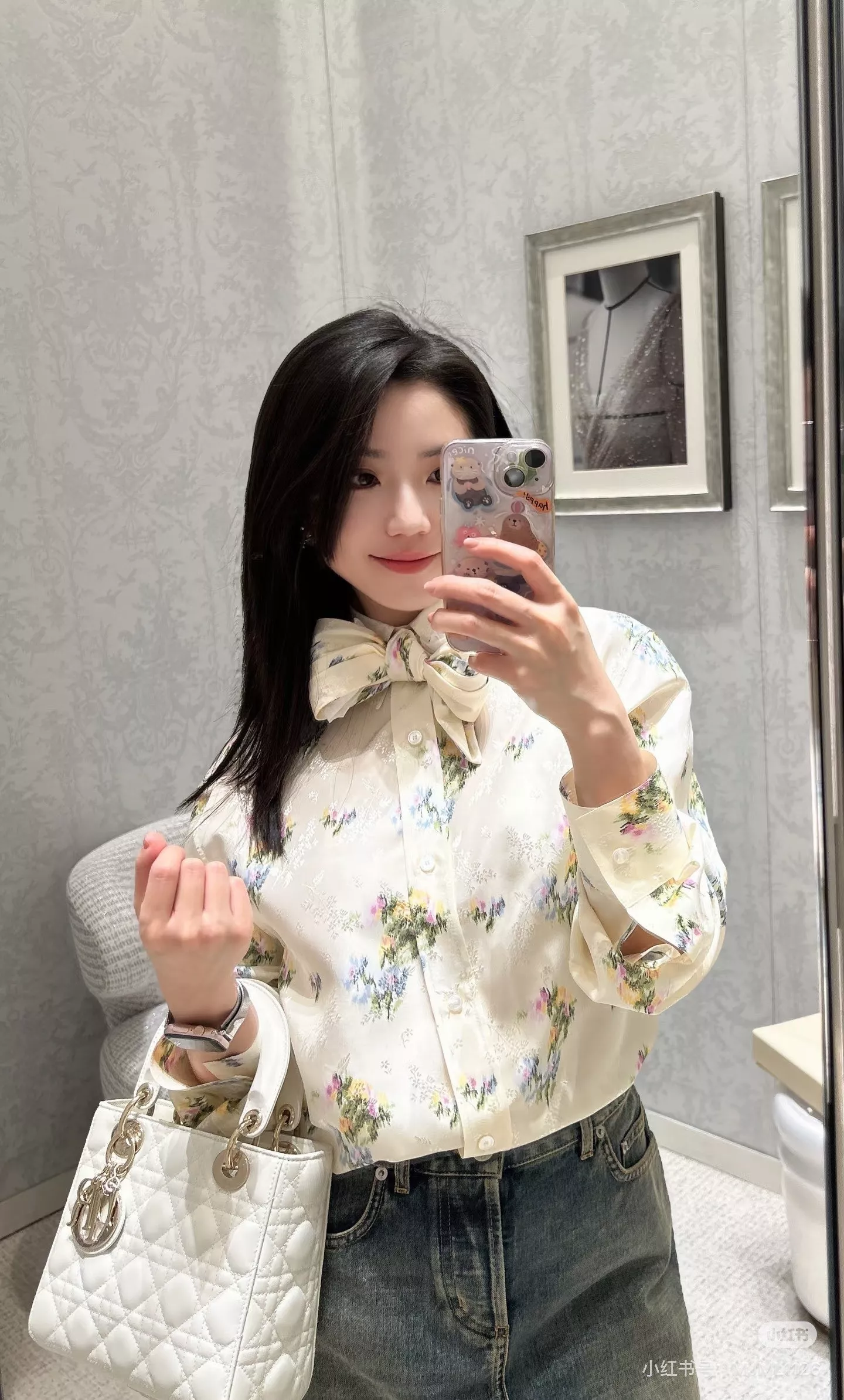 디올 하이웨이스트 워싱 데님 스커트 상세 이미지 40