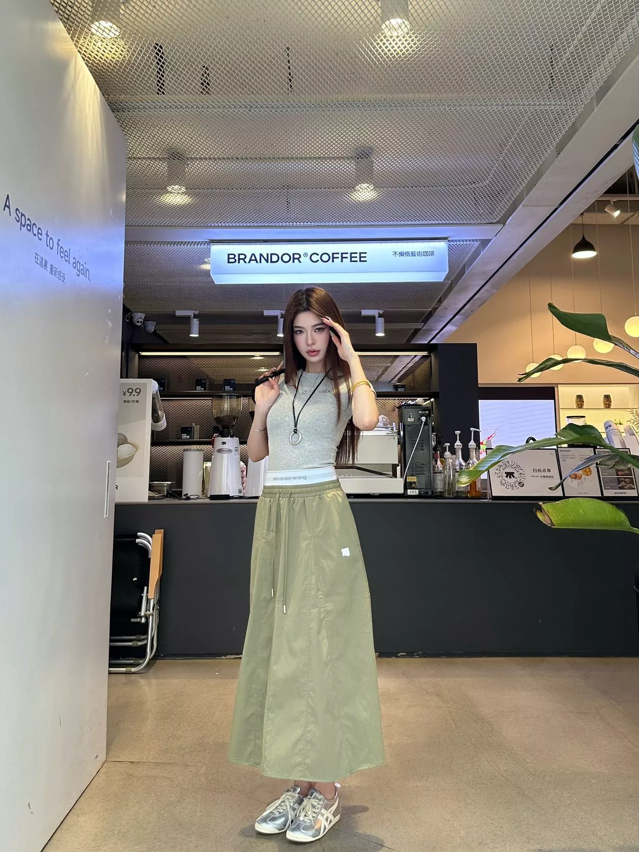 알렉산더왕 더블 허리밴드 공주름 스커트 상세 이미지 12