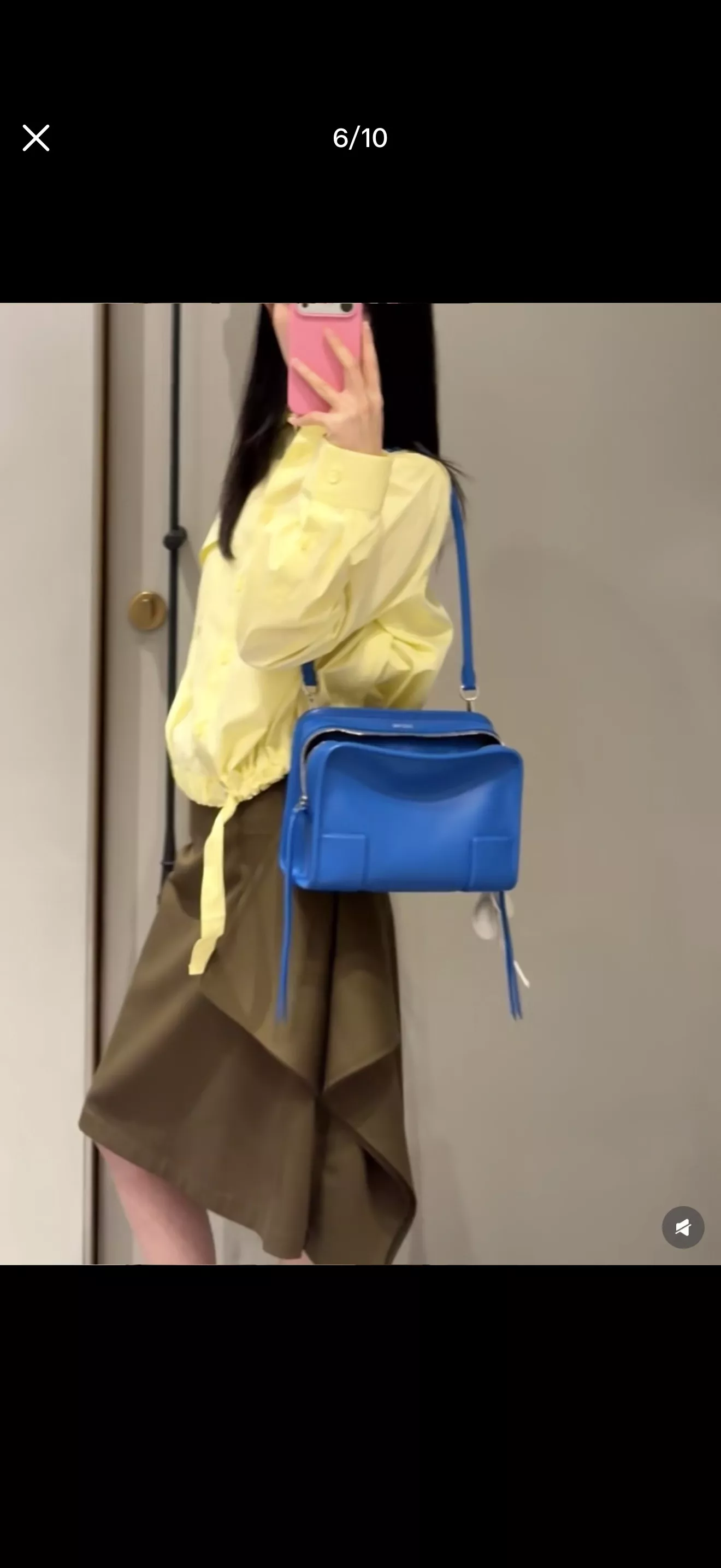 로에베 카키 포켓 버블 미니 스커트 상세 이미지 22