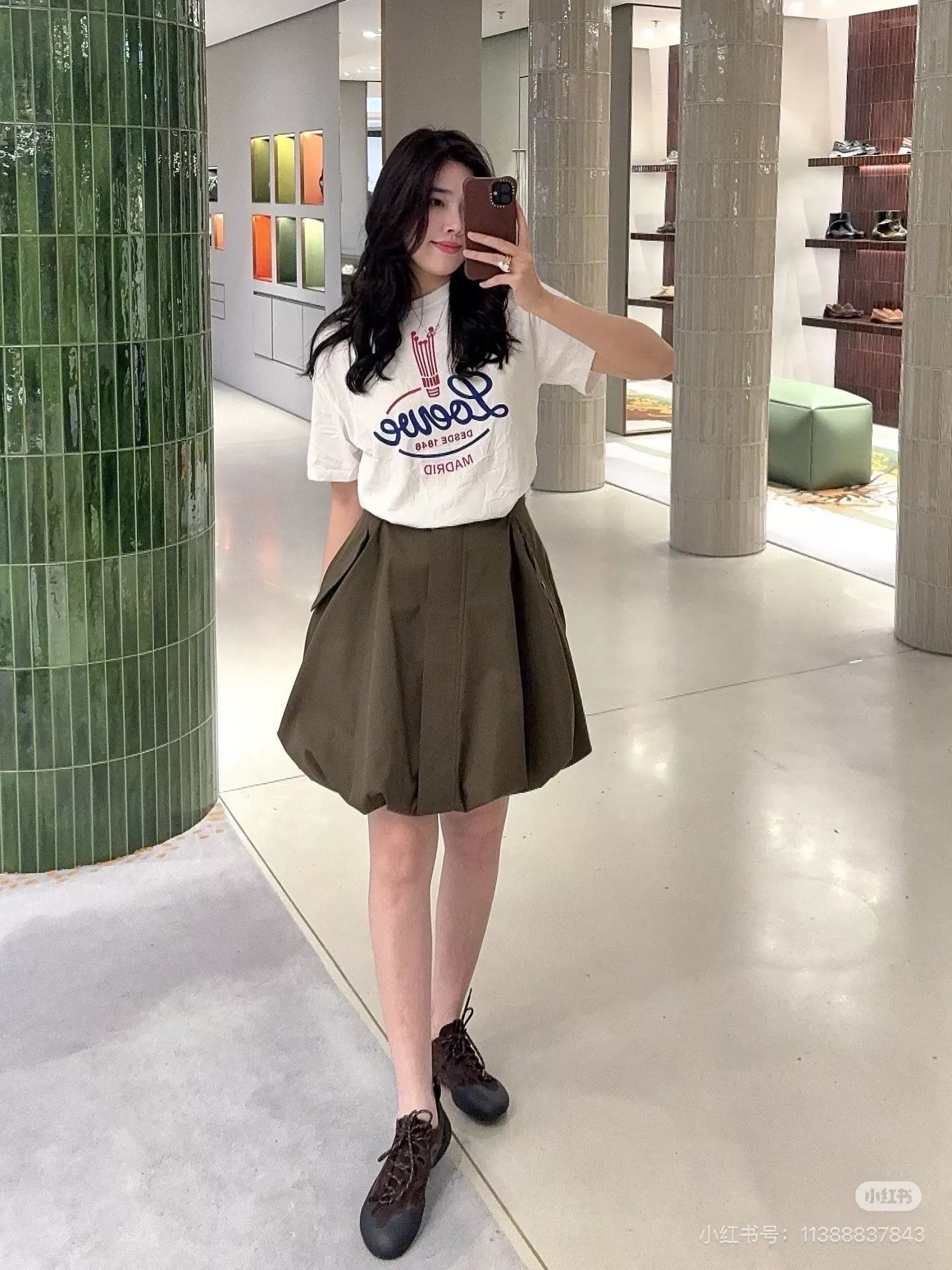 로에베 카키 포켓 버블 미니 스커트 상세 이미지 27