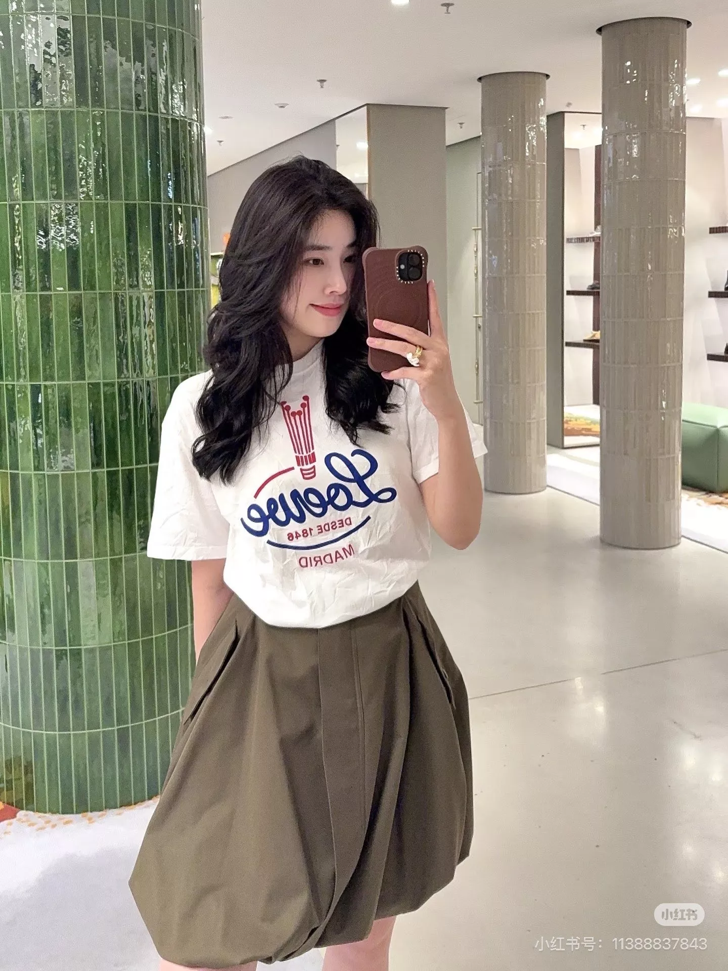 로에베 카키 포켓 버블 미니 스커트 상세 이미지 28