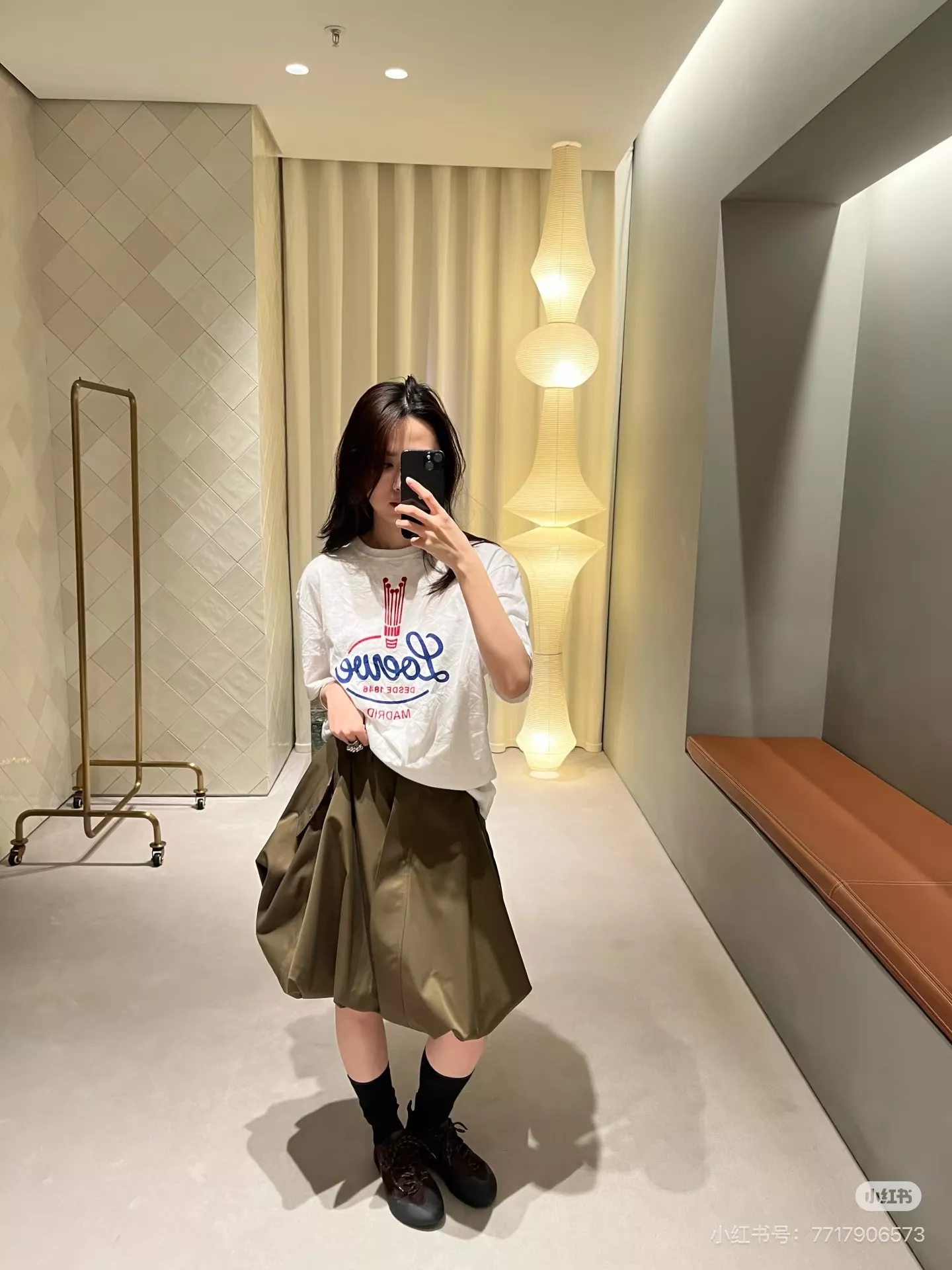 로에베 카키 포켓 버블 미니 스커트 상세 이미지 16