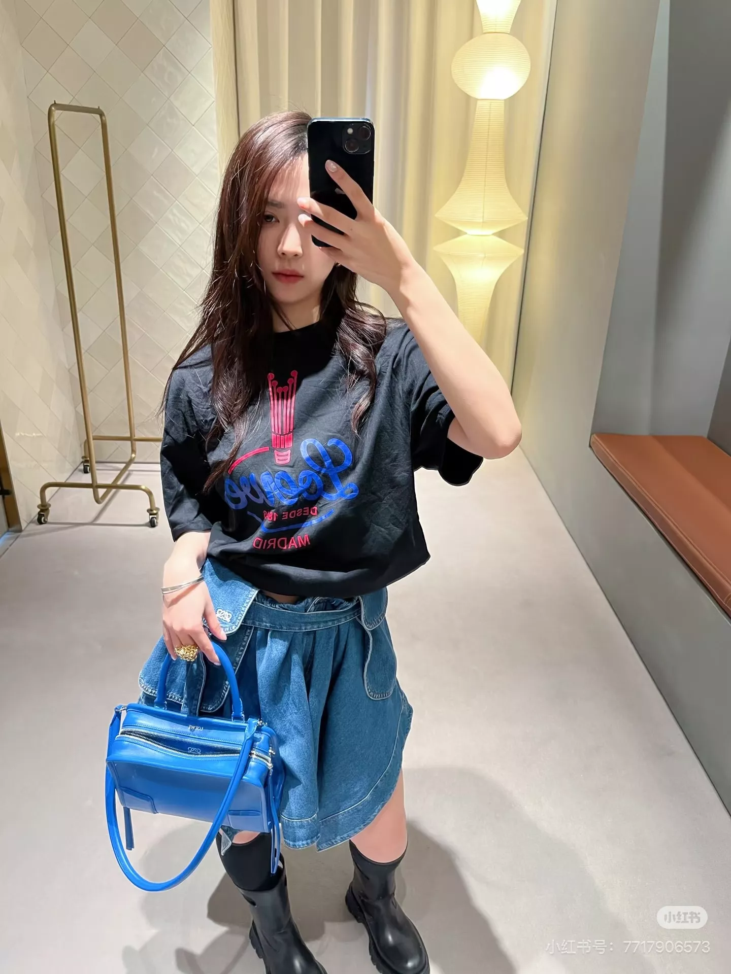 로에베 언밸런스 워싱 데님 스커트 상세 이미지 42