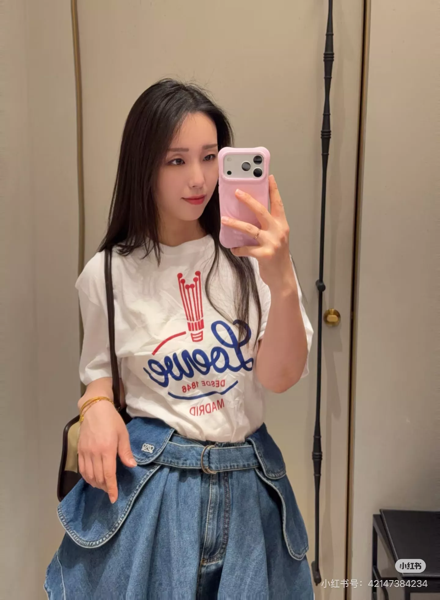 로에베 언밸런스 워싱 데님 스커트 상세 이미지 55