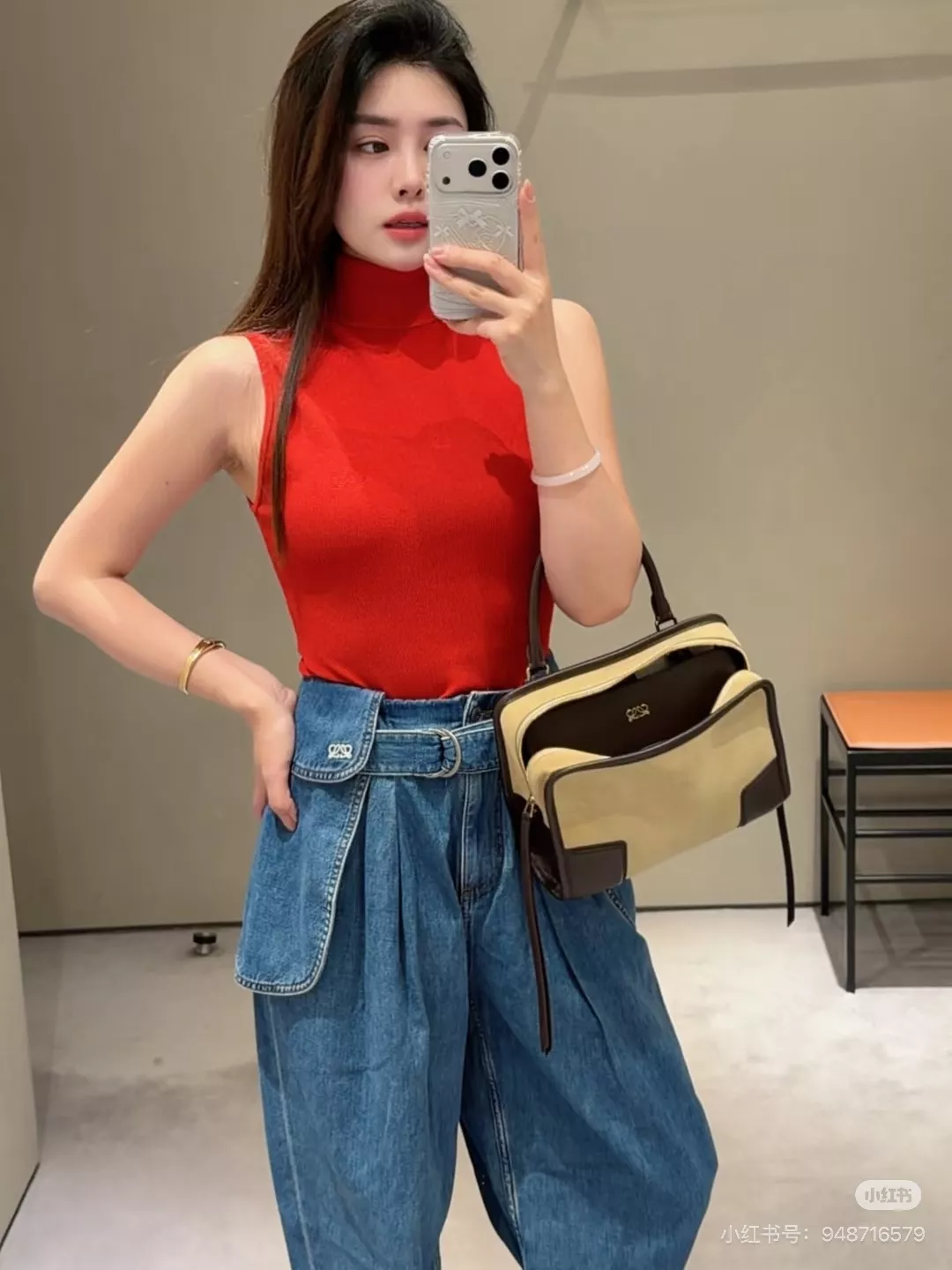 로에베 빈티지 워싱 하이웨이스트 와이드 데님 팬츠 상세 이미지 17