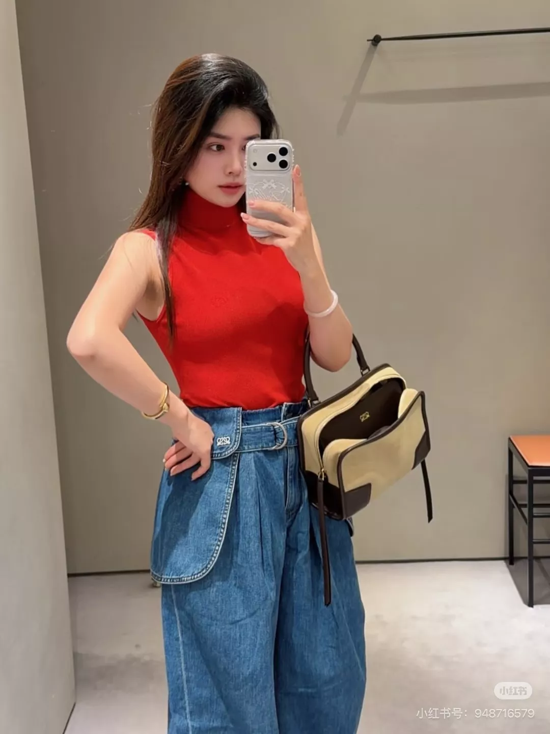 로에베 빈티지 워싱 하이웨이스트 와이드 데님 팬츠 상세 이미지 21
