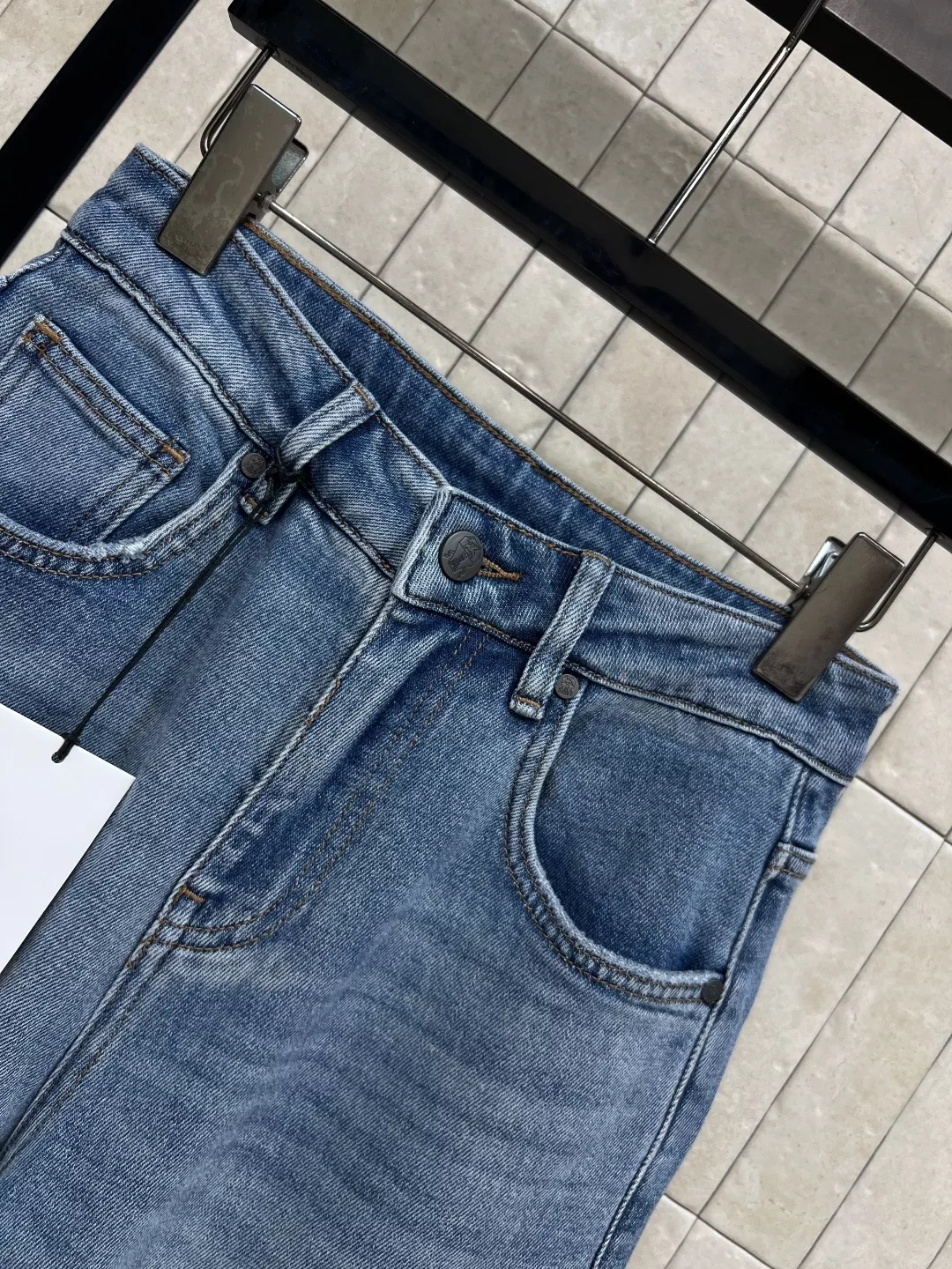 브루넬로쿠치넬리 하이웨이스트 스트레이트 데님 팬츠 상세 이미지 2