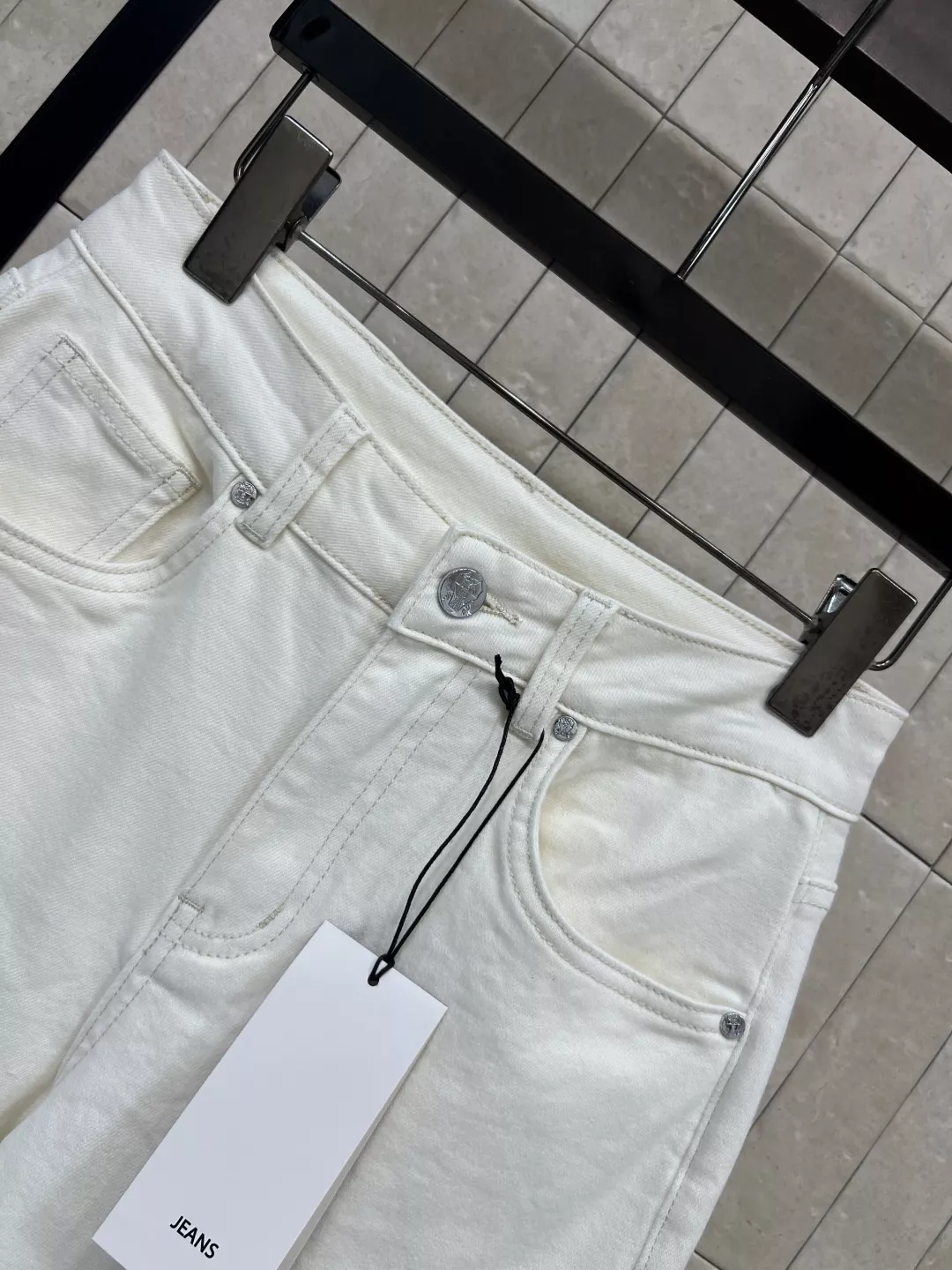 브루넬로쿠치넬리 화이트 스트레이트 데님 팬츠 상세 이미지 2