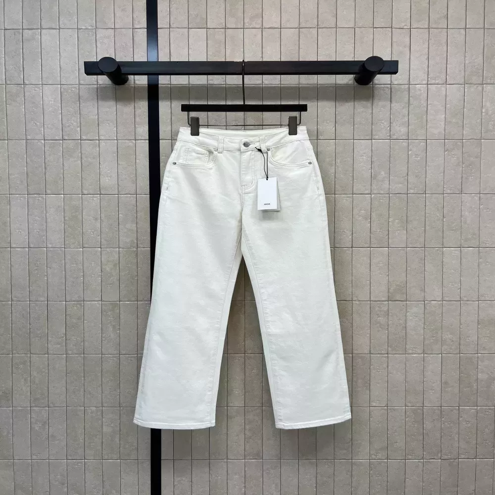 브루넬로쿠치넬리 화이트 스트레이트 데님 팬츠
