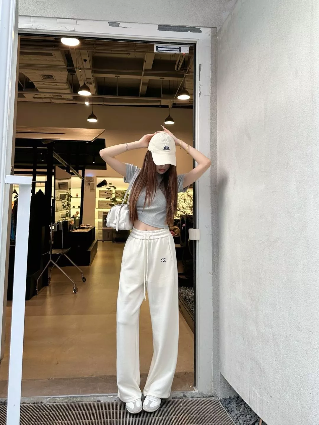 샤넬 여성 하이웨이스트 드로스트링 와이드 팬츠 상세 이미지 19