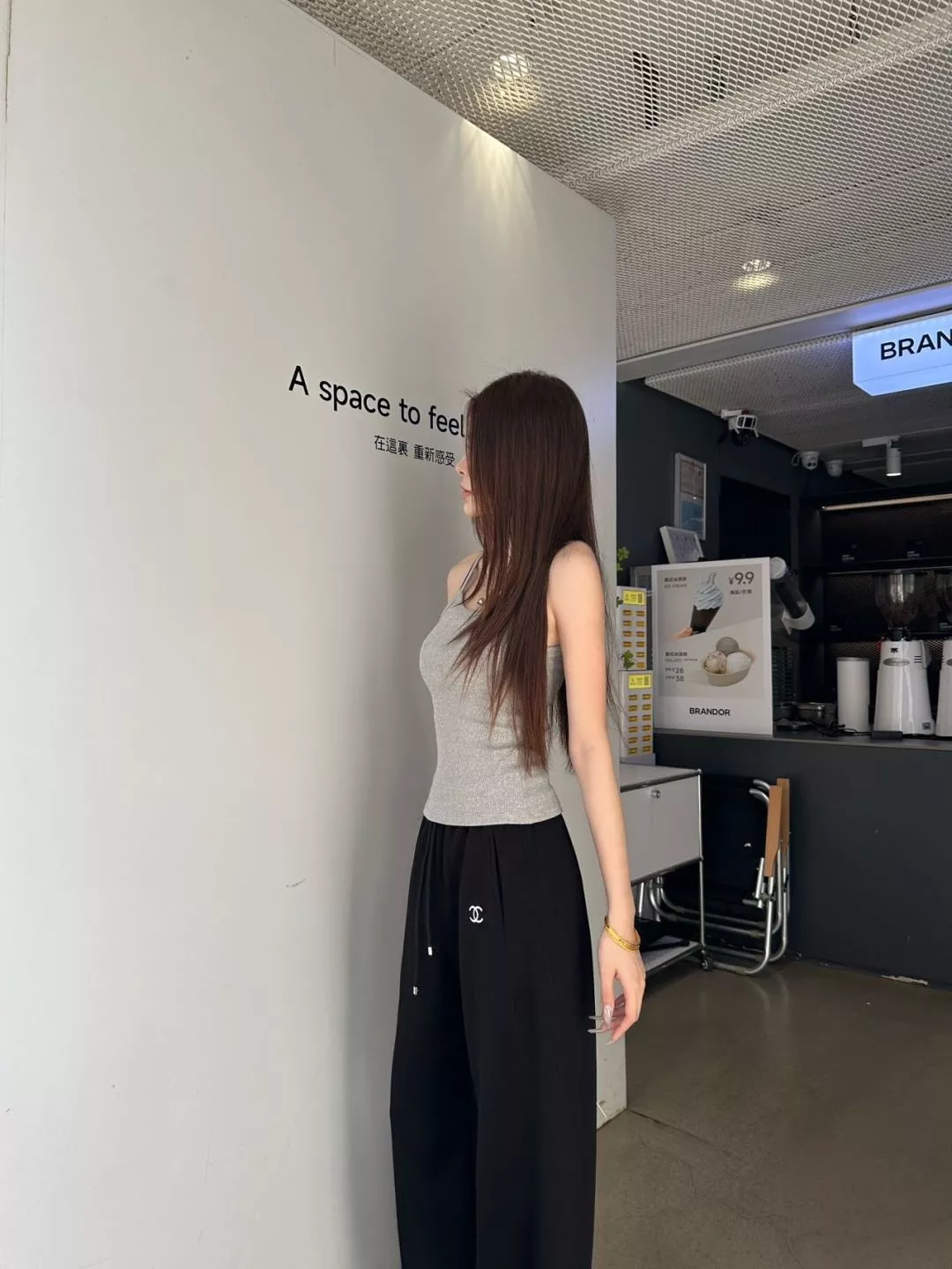 샤넬 여성 하이웨이스트 드로스트링 와이드 팬츠 상세 이미지 25