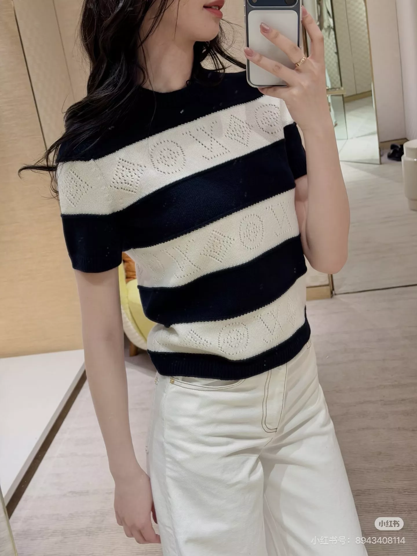 로로피아나 화이트 하이웨이스트 와이드 데님 팬츠 상세 이미지 27