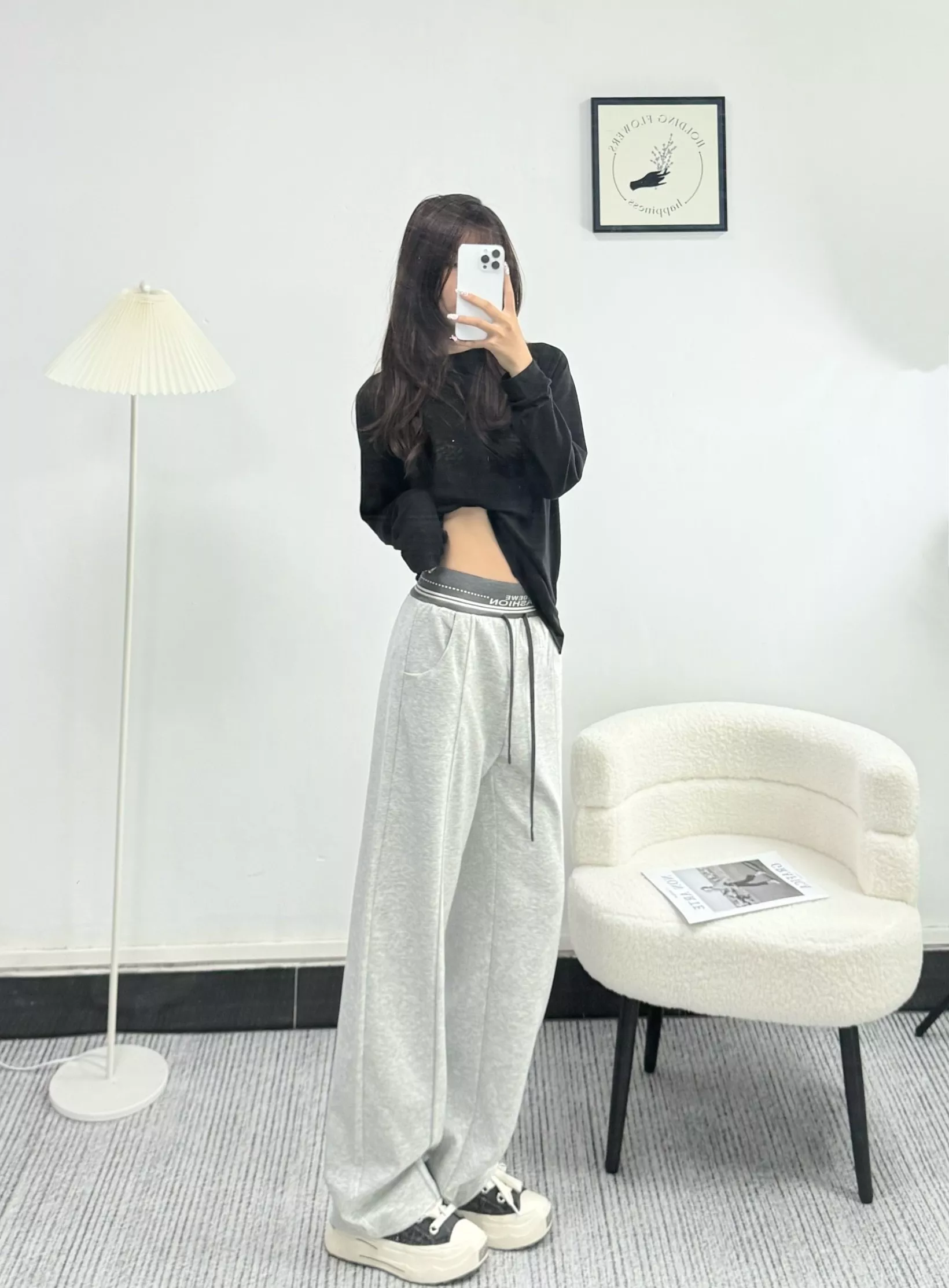 로에베 레터링 허리밴드 와이드 팬츠 상세 이미지 21