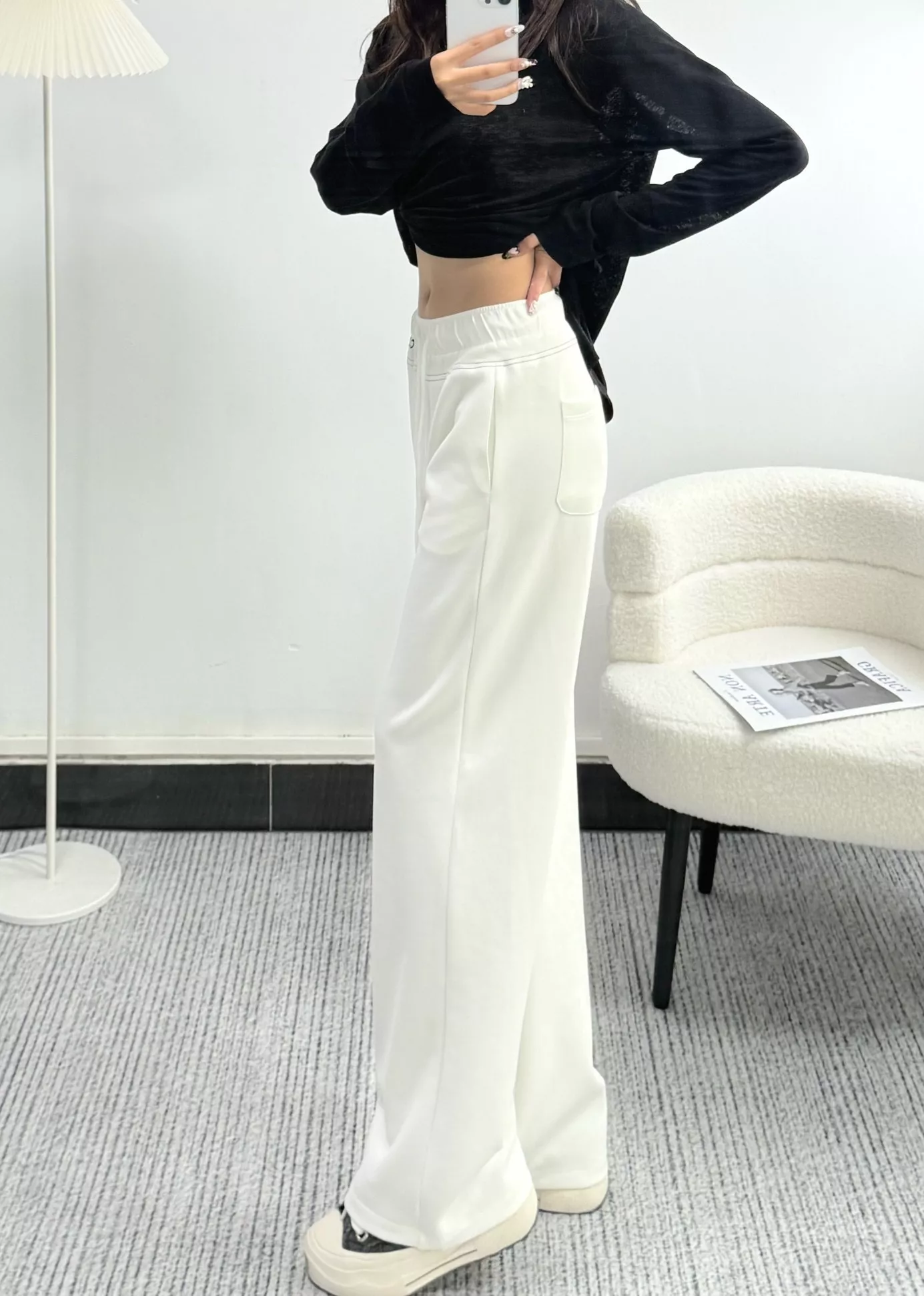 셀린느 자수 와이드 밴딩 팬츠 상세 이미지 18