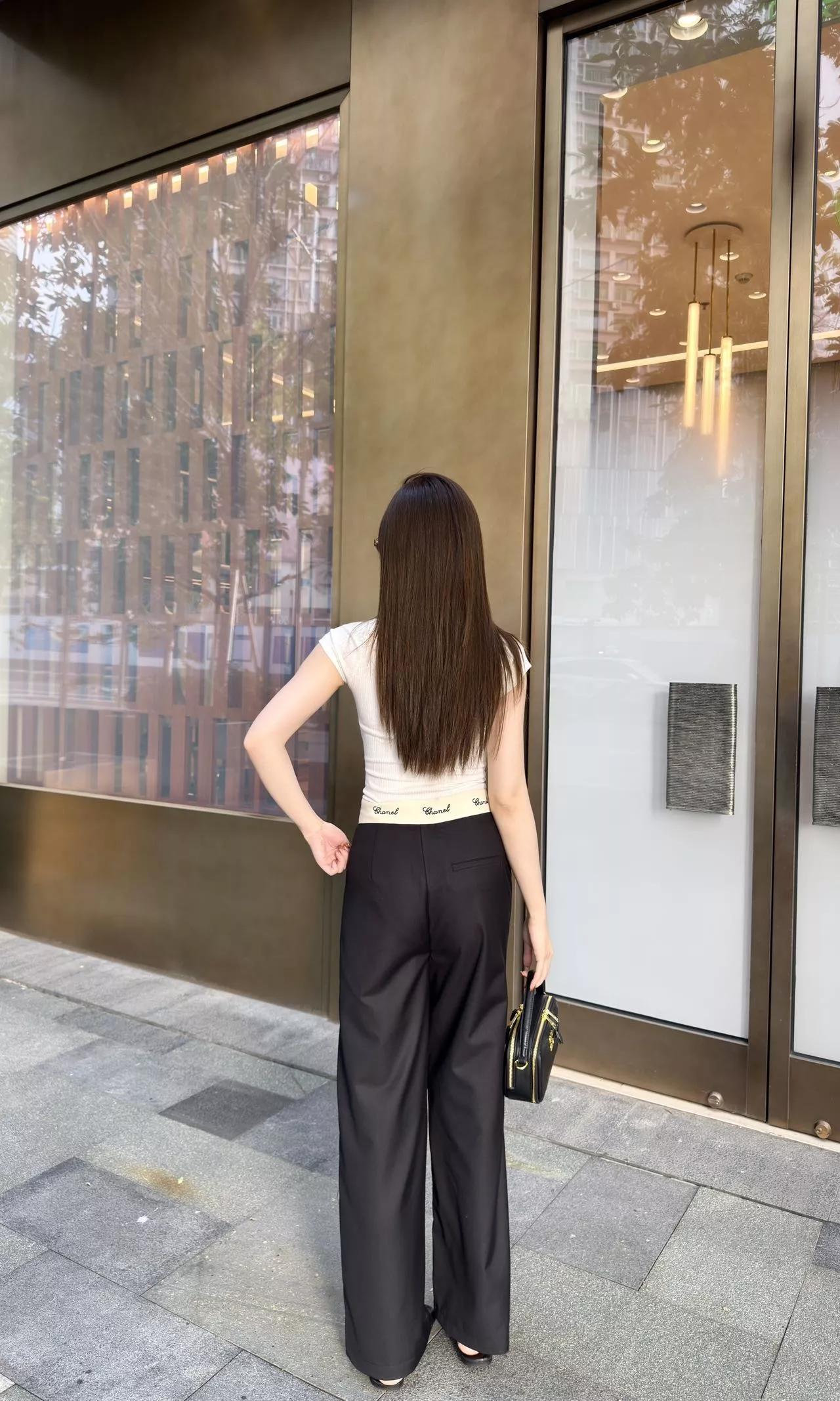 셀린느 배색 허리 와이드 팬츠 상세 이미지 24