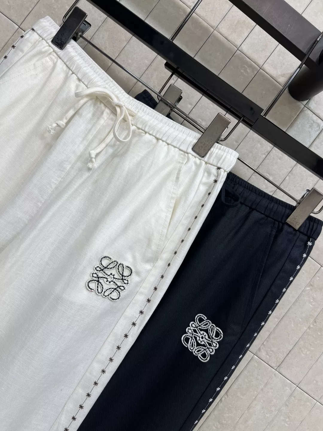 로에베 리넨 통기성 와이드 팬츠 상세 이미지 6