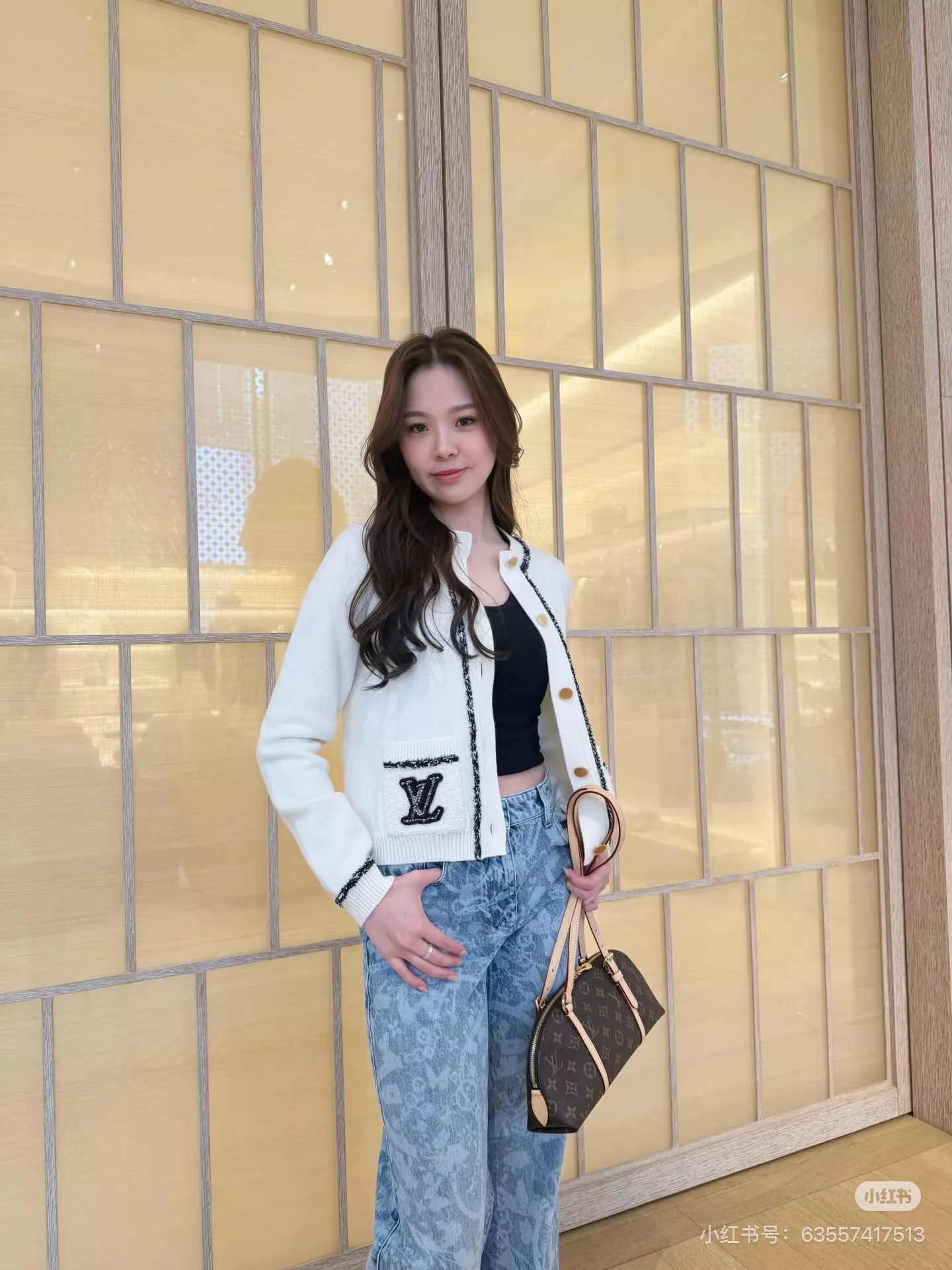 루이비통 빈티지 플라워 패턴 와이드 데님 팬츠 상세 이미지 29
