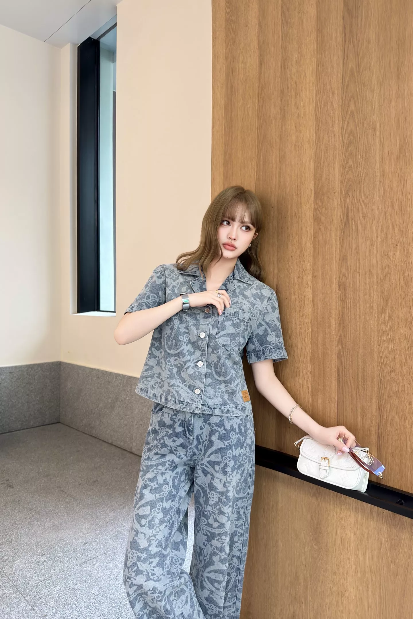 루이비통 빈티지 플라워 패턴 와이드 데님 팬츠 상세 이미지 60