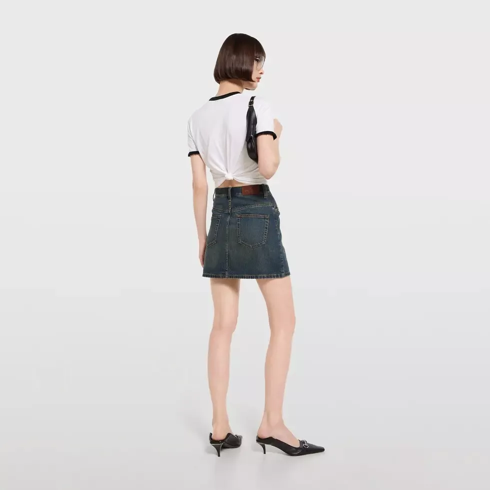 구찌 마홀스빗 워싱 데님 스커트 상세 이미지 14