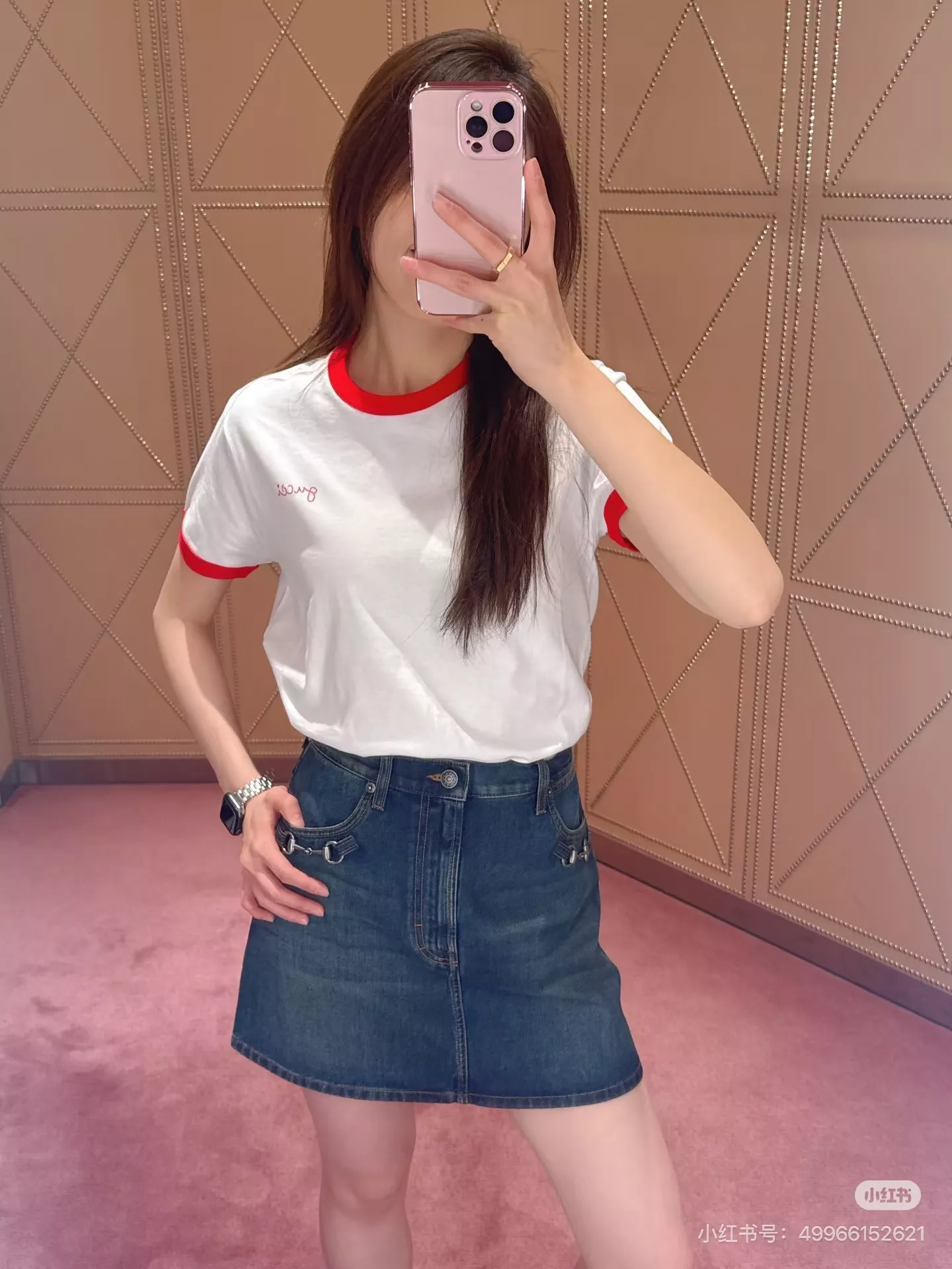 구찌 마홀스빗 워싱 데님 스커트 상세 이미지 31