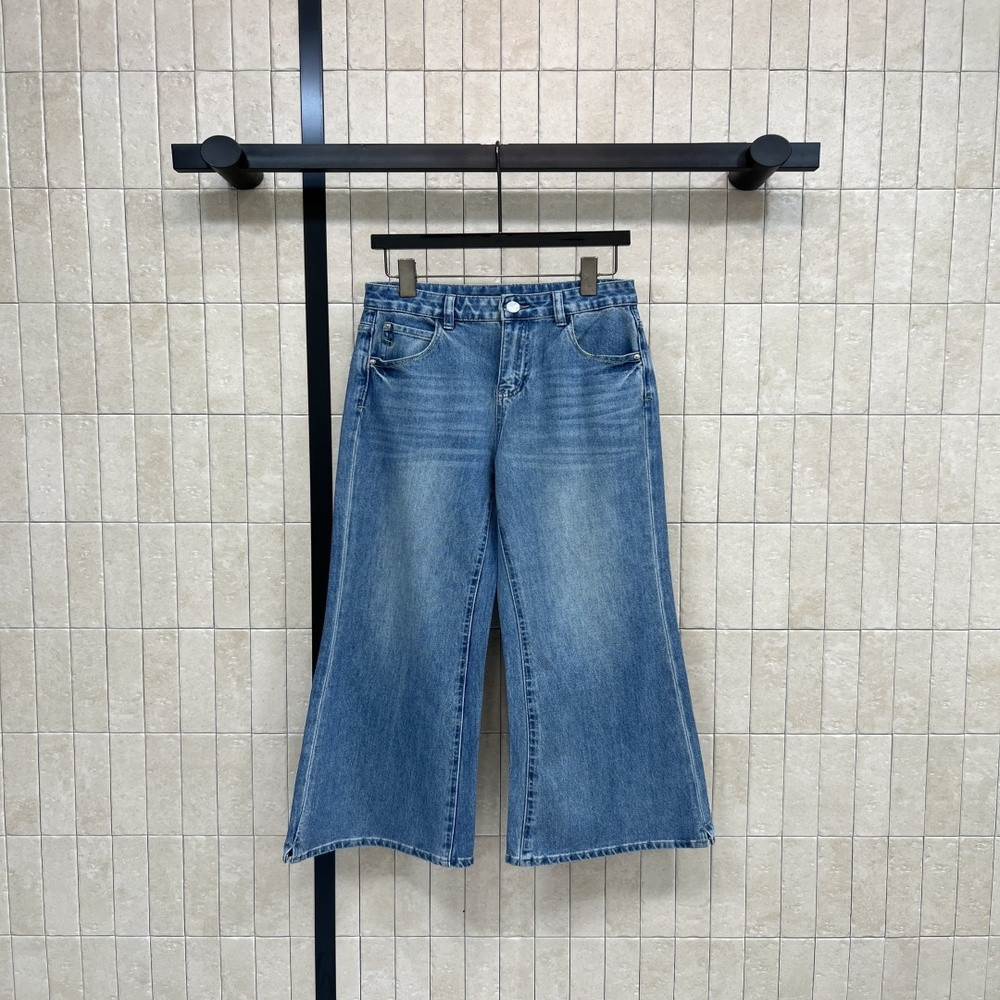 로에베 복고 워싱 부츠컷 데님 팬츠