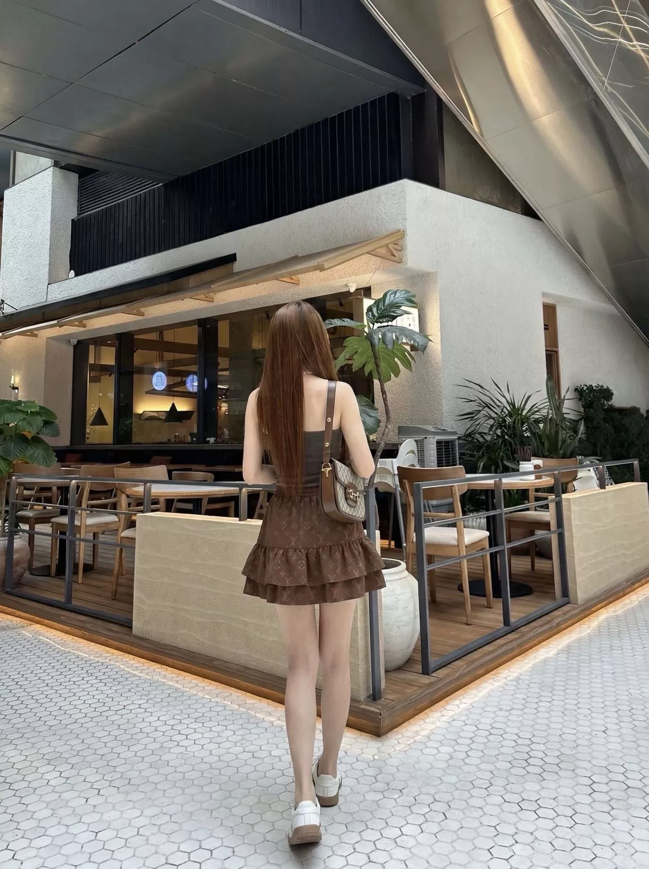 로로피아나 로고 자카드 프릴 미니 스커트 상세 이미지 16