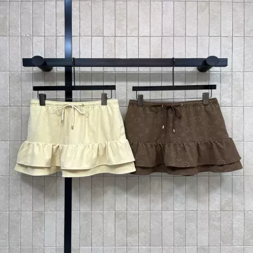 로로피아나 로고 자카드 프릴 미니 스커트