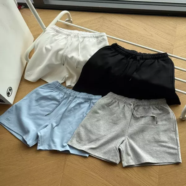 라코스테 자수 로고 밴딩 코튼 반바지