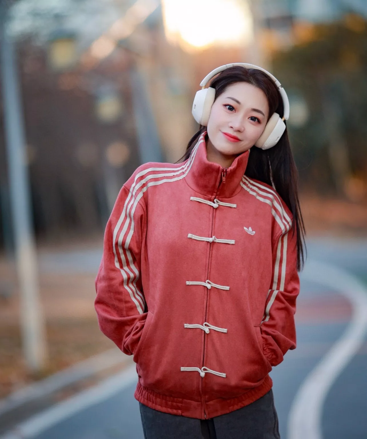 아디다스 삼엽초 차이나 스타일 스웨이드 재킷 상세 이미지 75