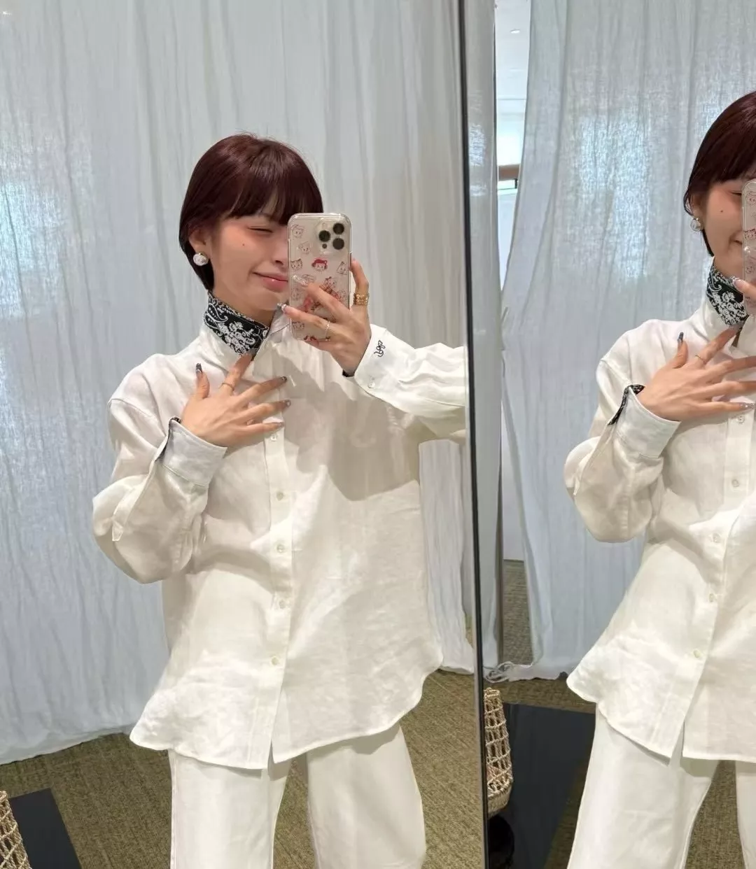 랄프로렌 페이즐리 배색 린넨 코튼 셔츠 상세 이미지 20