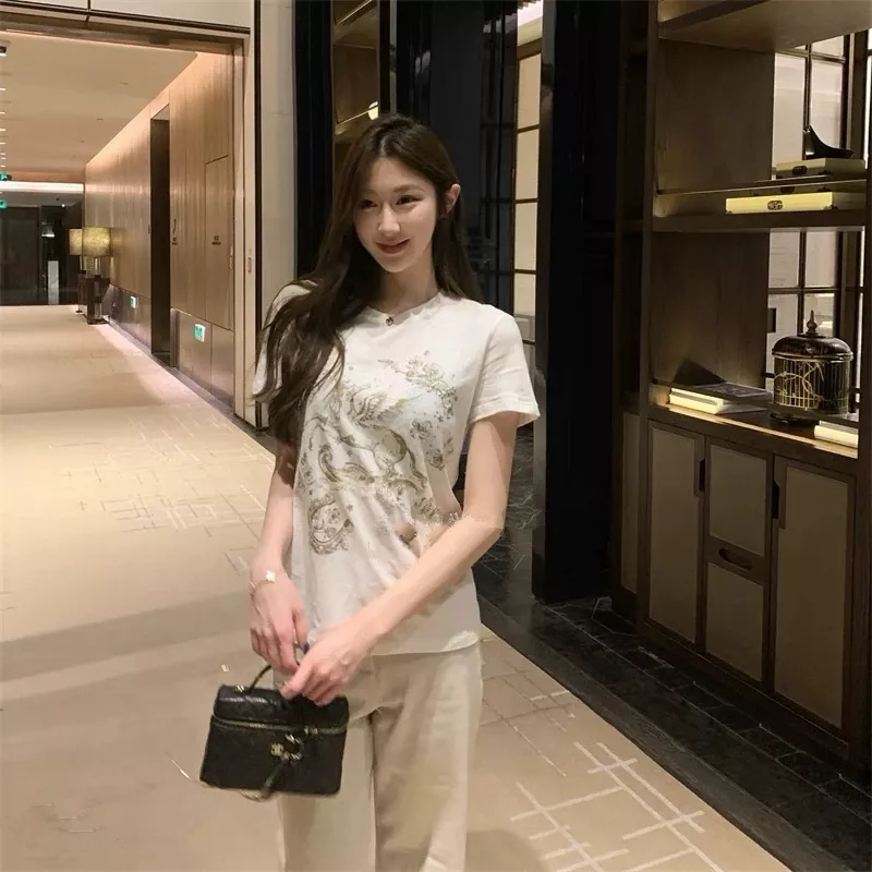 디올 금장 페가수스 프린트 반소매 티셔츠 상세 이미지 20