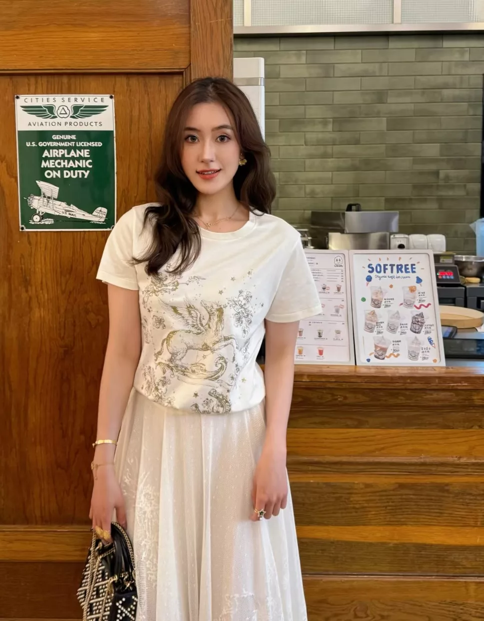 디올 금장 페가수스 프린트 반소매 티셔츠 상세 이미지 24