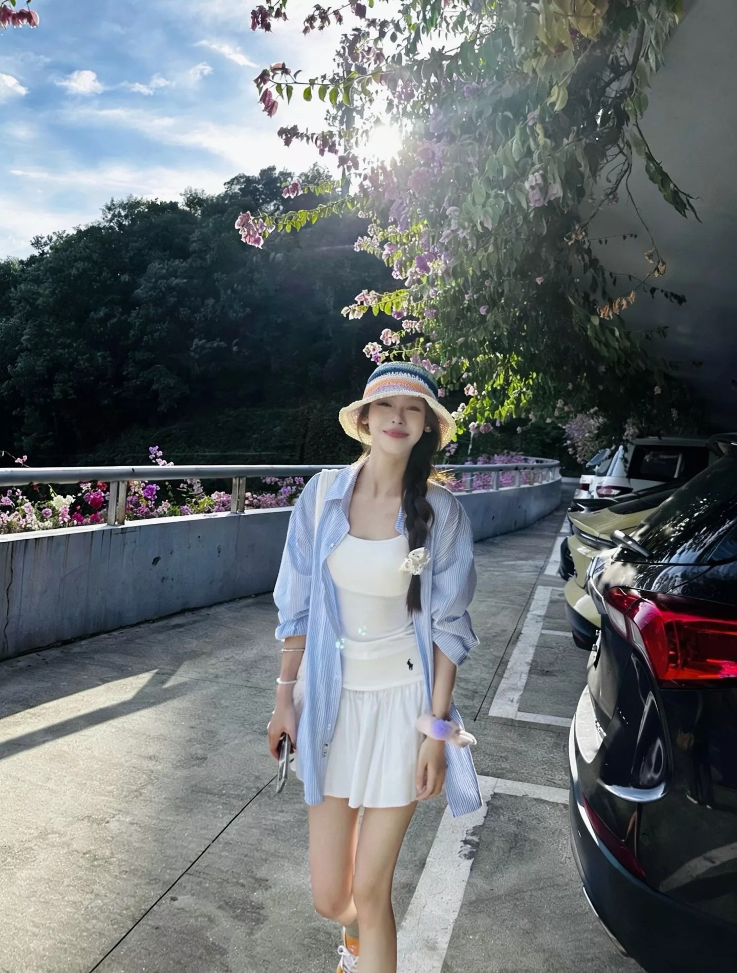 랄프로렌 자수 포인트 배색 미니 스커트 상세 이미지 8