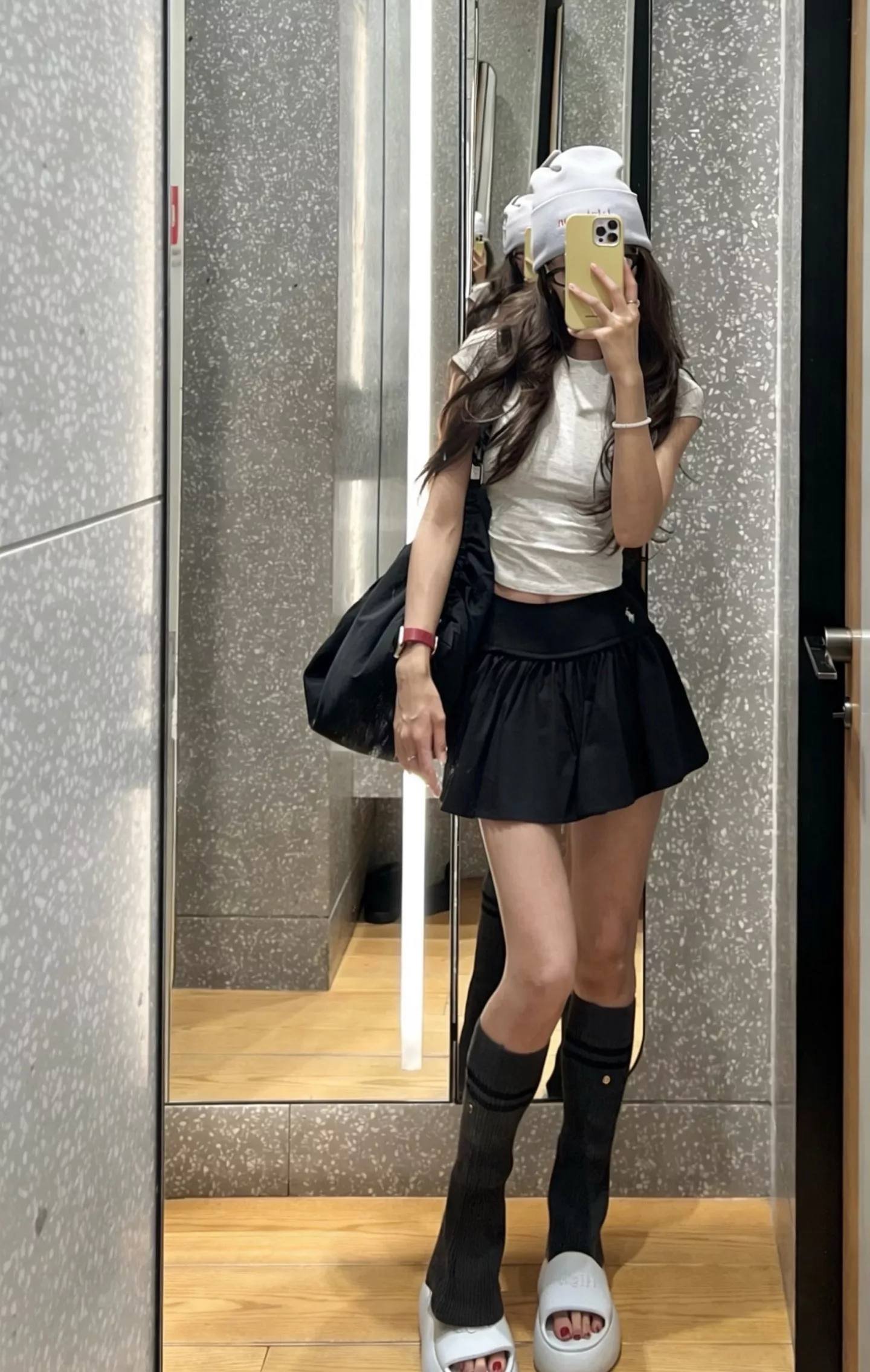 랄프로렌 자수 포인트 배색 미니 스커트 상세 이미지 22