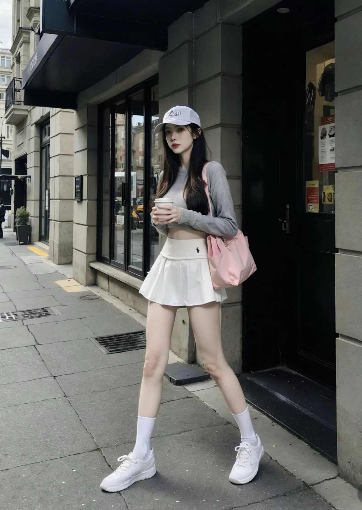 랄프로렌 자수 포인트 배색 미니 스커트 상세 이미지 21